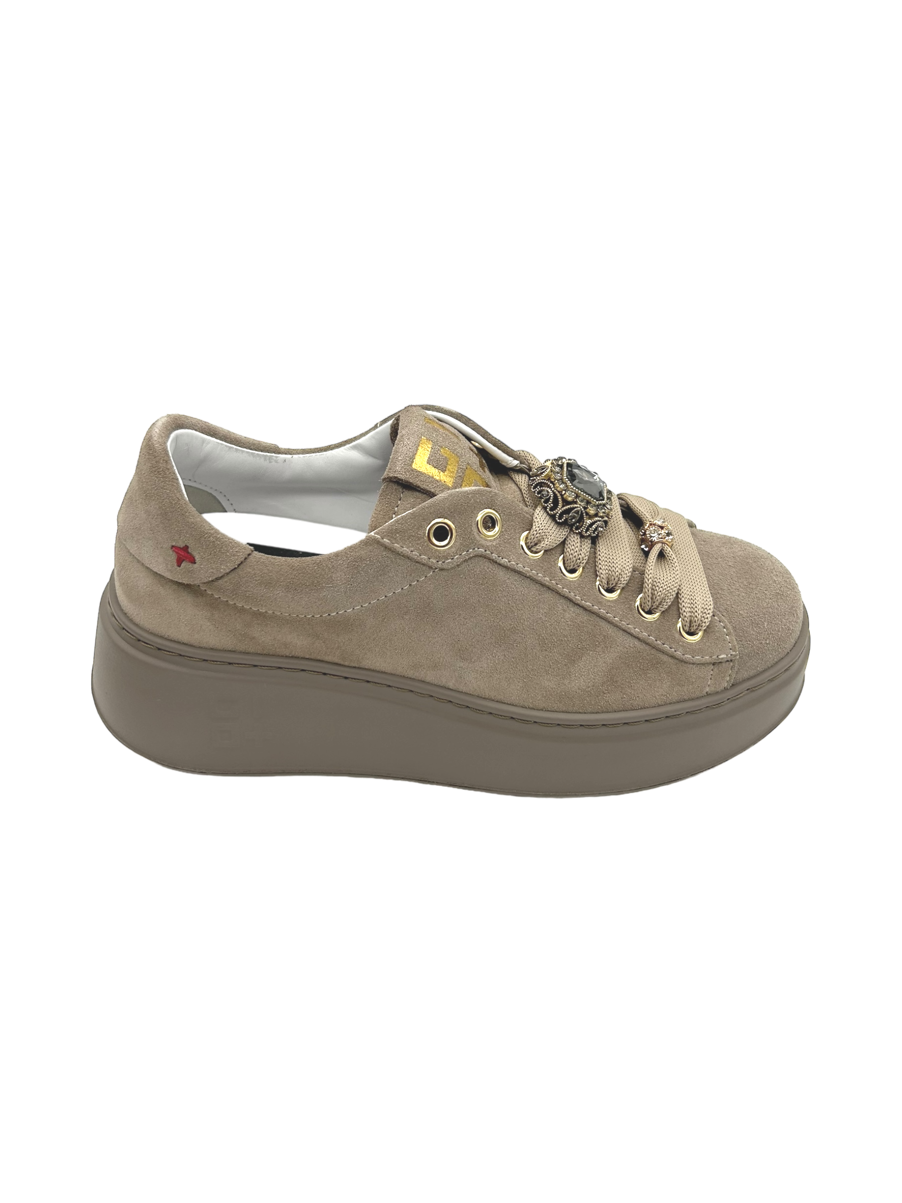 Sneakers pelle donna GIO+ Combi Tortora - PIA 250C -