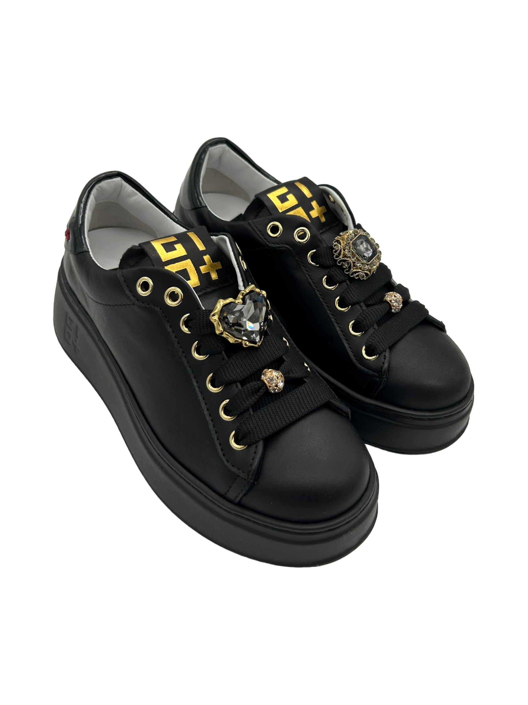 Sneakers pelle donna GIO+ Combi Black - PIA 258A -