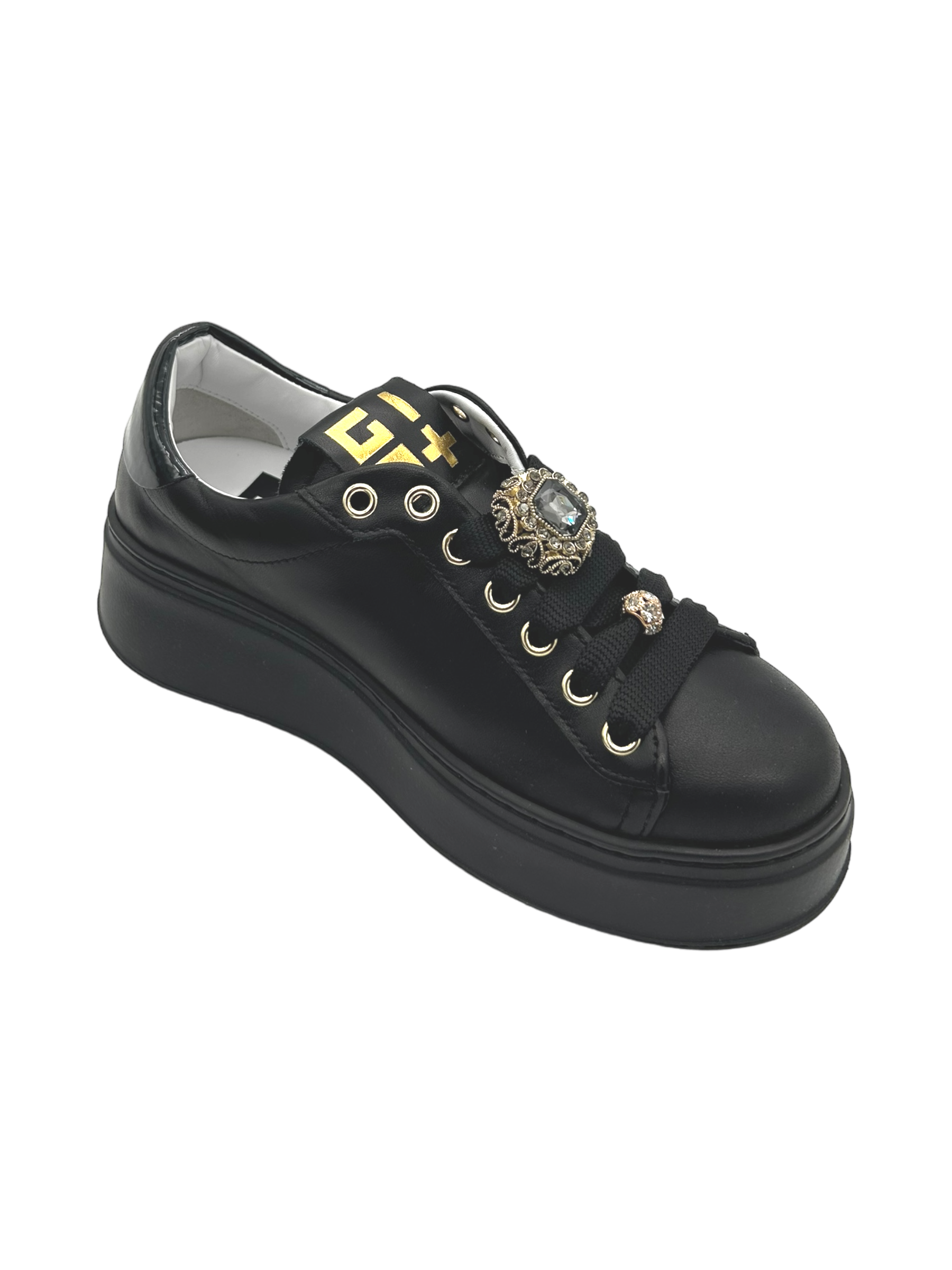 Sneakers pelle donna GIO+ Combi Black - PIA 258A -