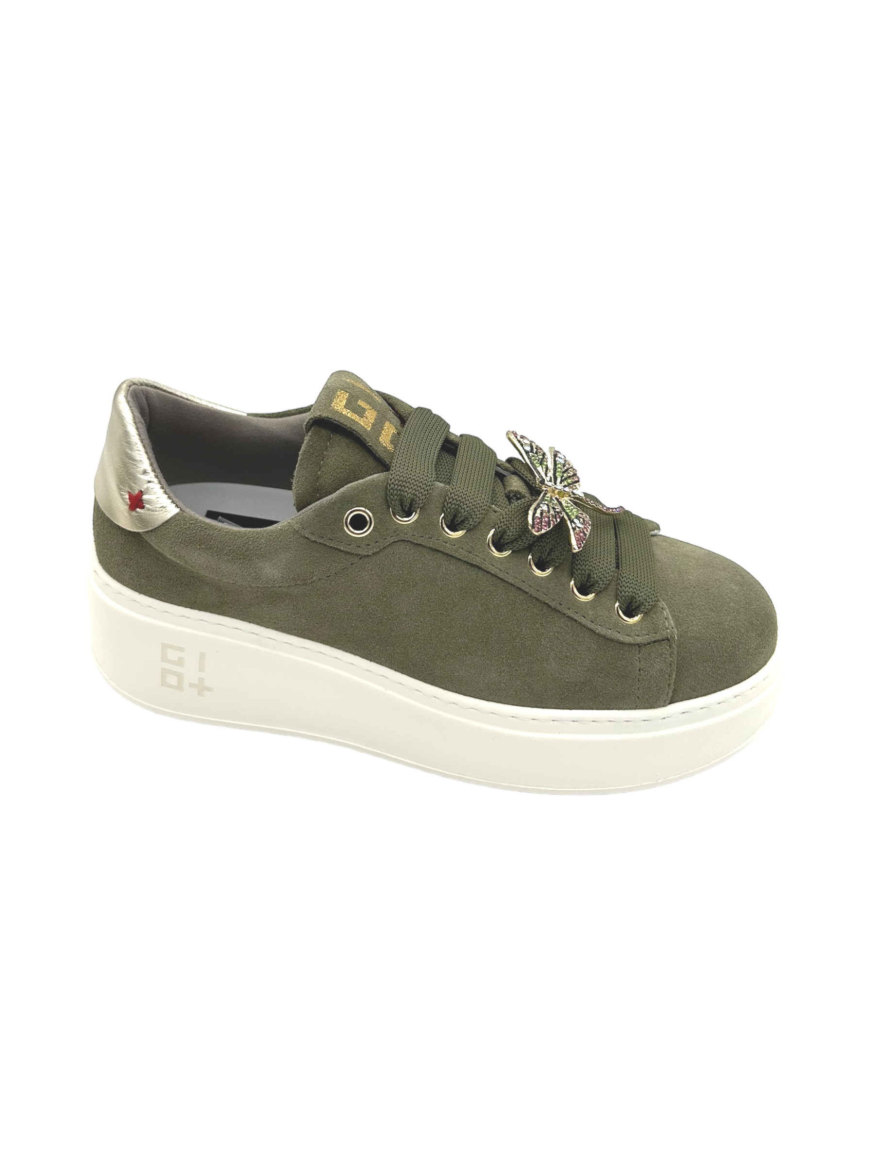 Sneakers pelle donna GIO+ Combi Verde - PIA 232A -