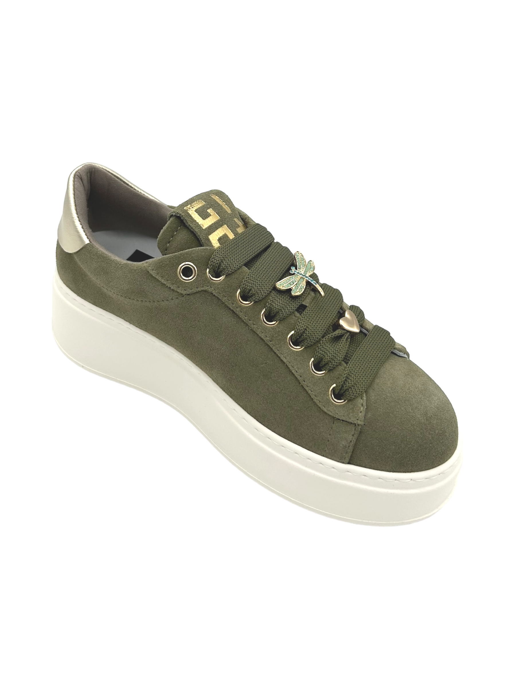 Sneakers pelle donna GIO+ Combi Verde - PIA 232A -