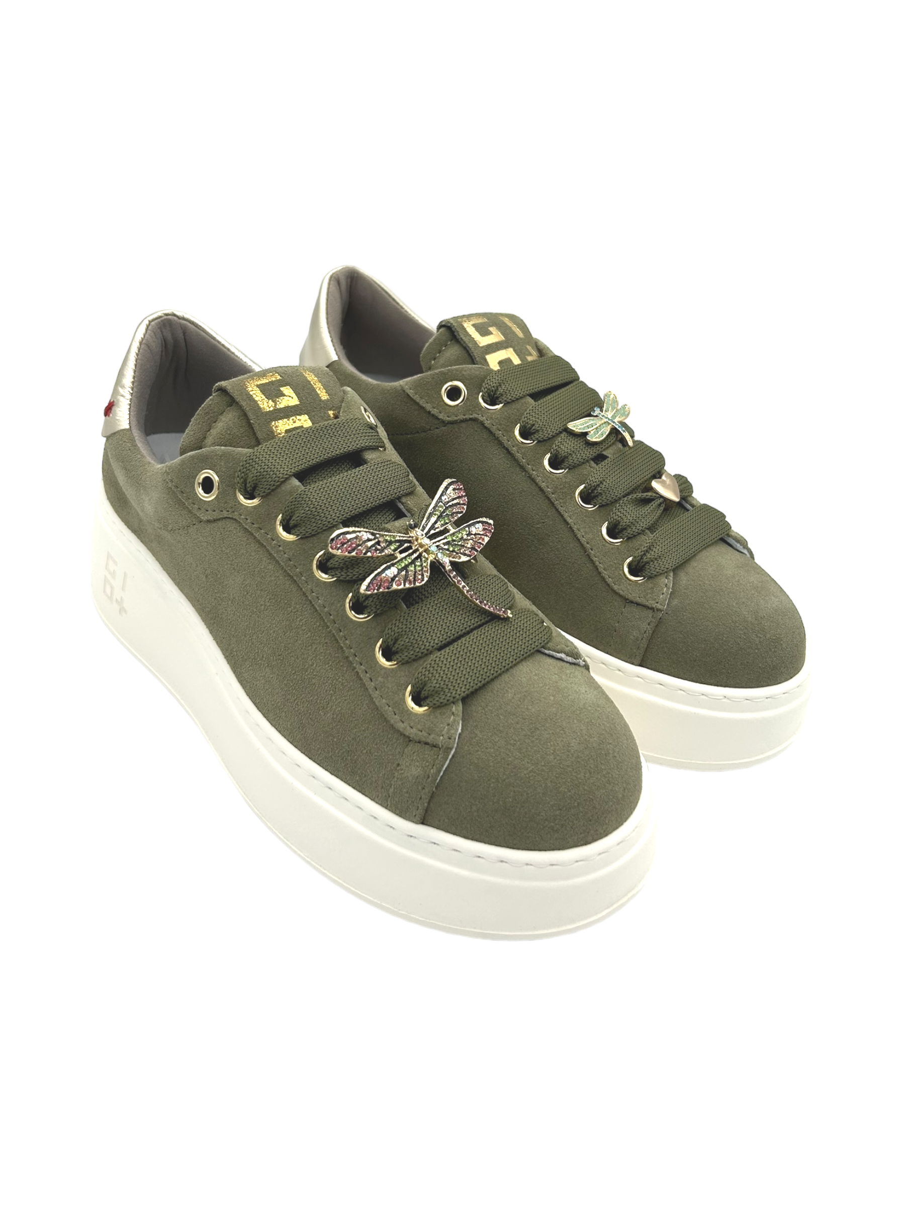 Sneakers pelle donna GIO+ Combi Verde - PIA 232A -