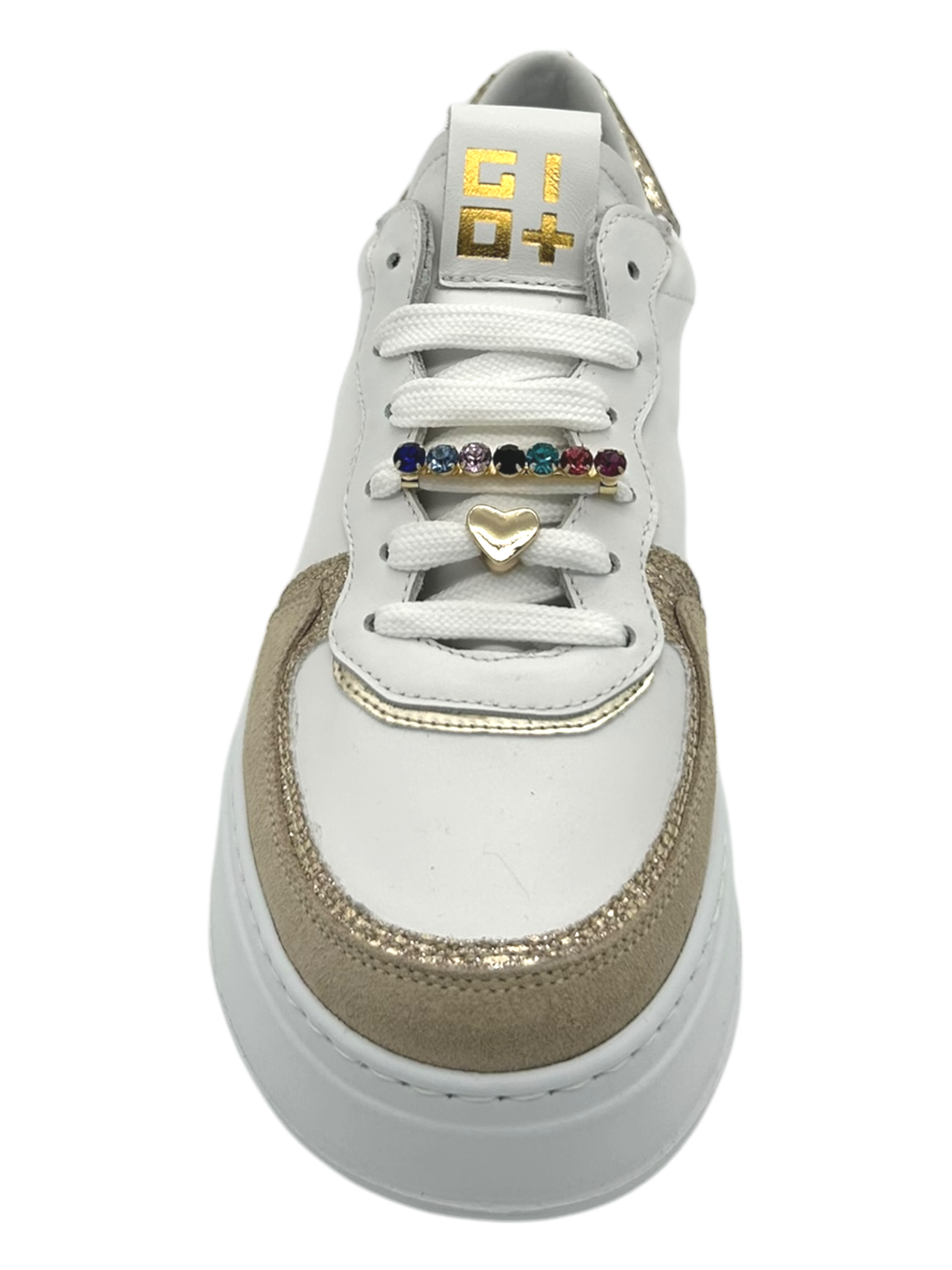 Sneakers pelle donna GIO+ Combi Visione Gold - LUCE 03  -