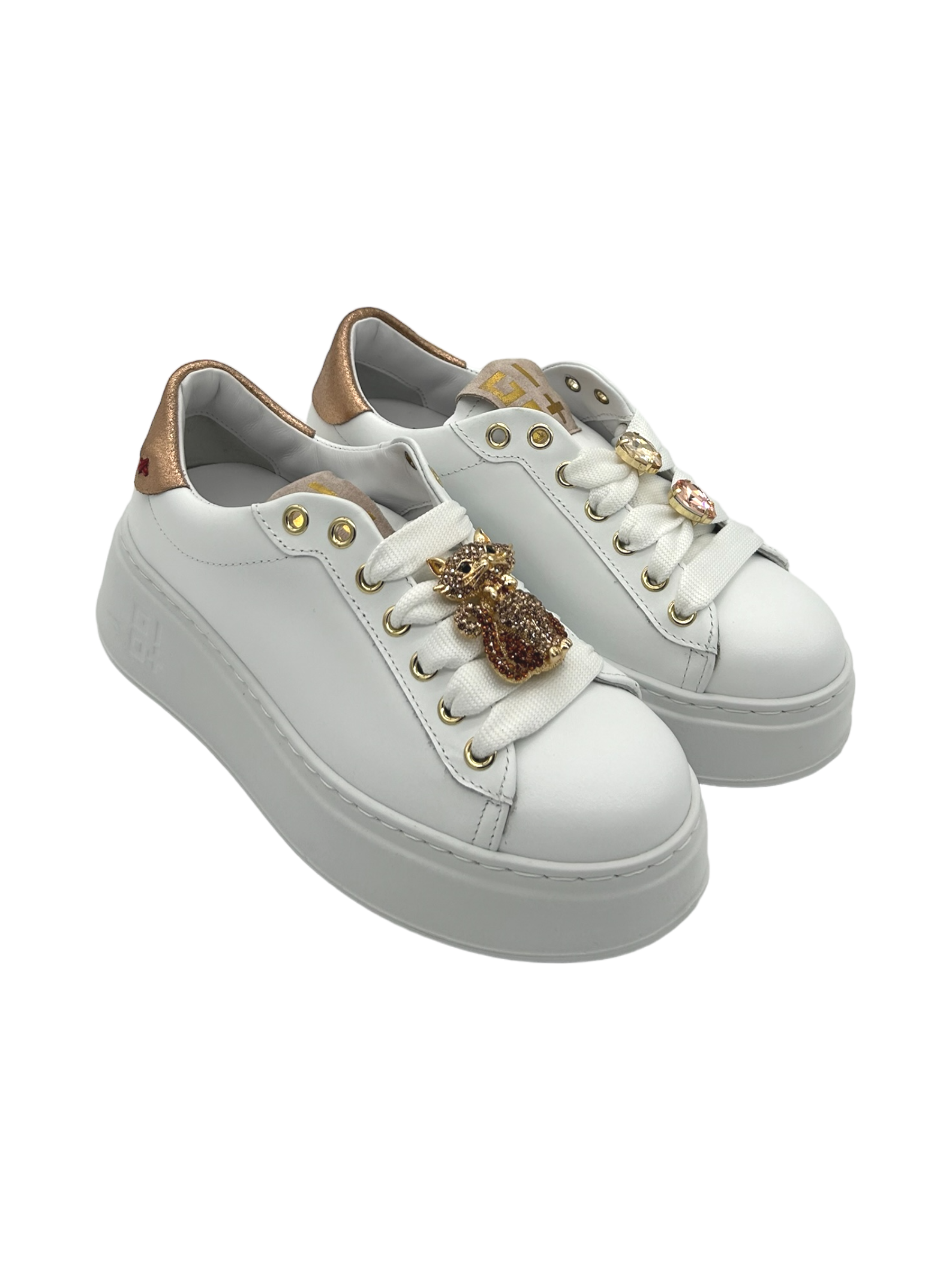 Sneakers pelle donna GIO+ Combi White Peach - PIA 240 B -
