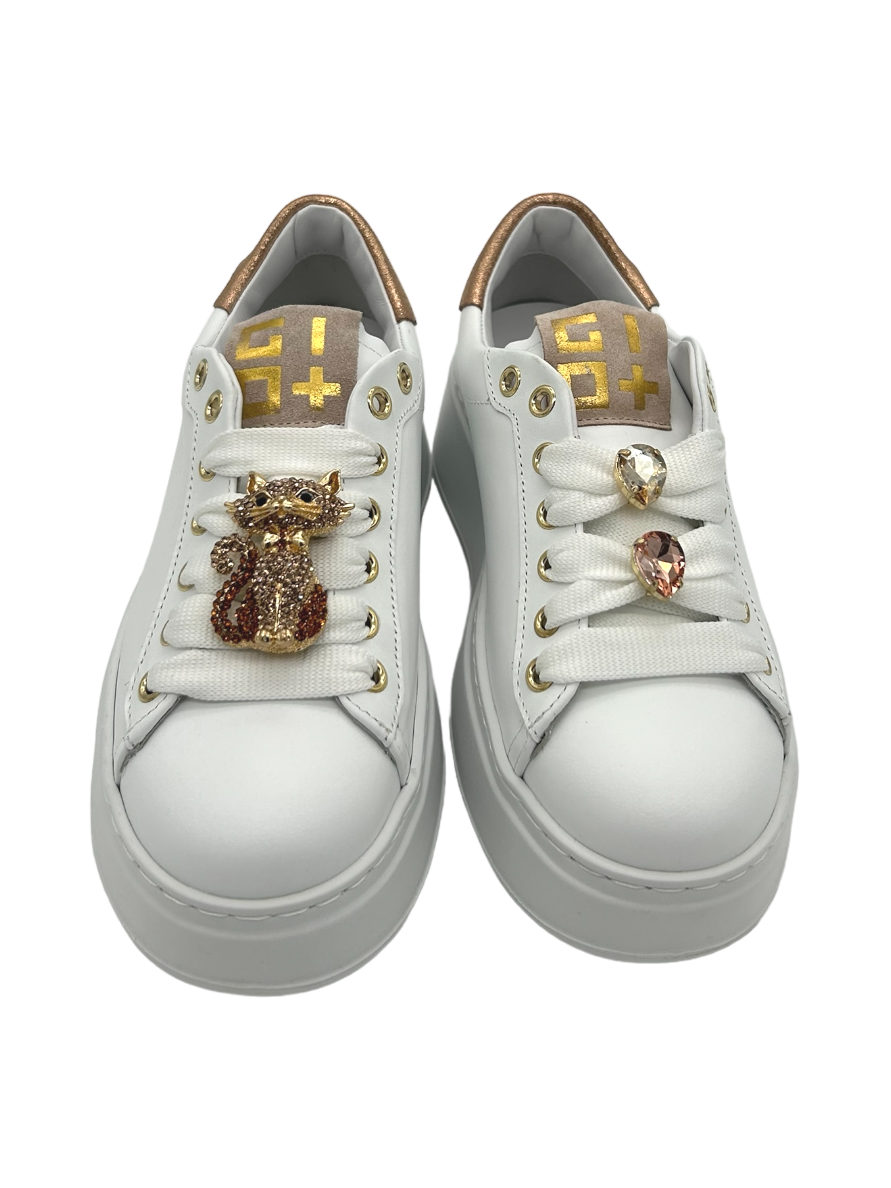 Sneakers pelle donna GIO+ Combi White Peach - PIA 240 B -