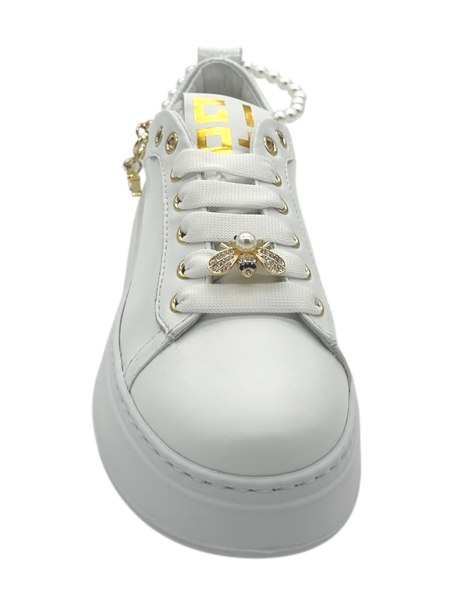 Sneakers pelle donna GIO+ Combi White Perle - PIA340 A -