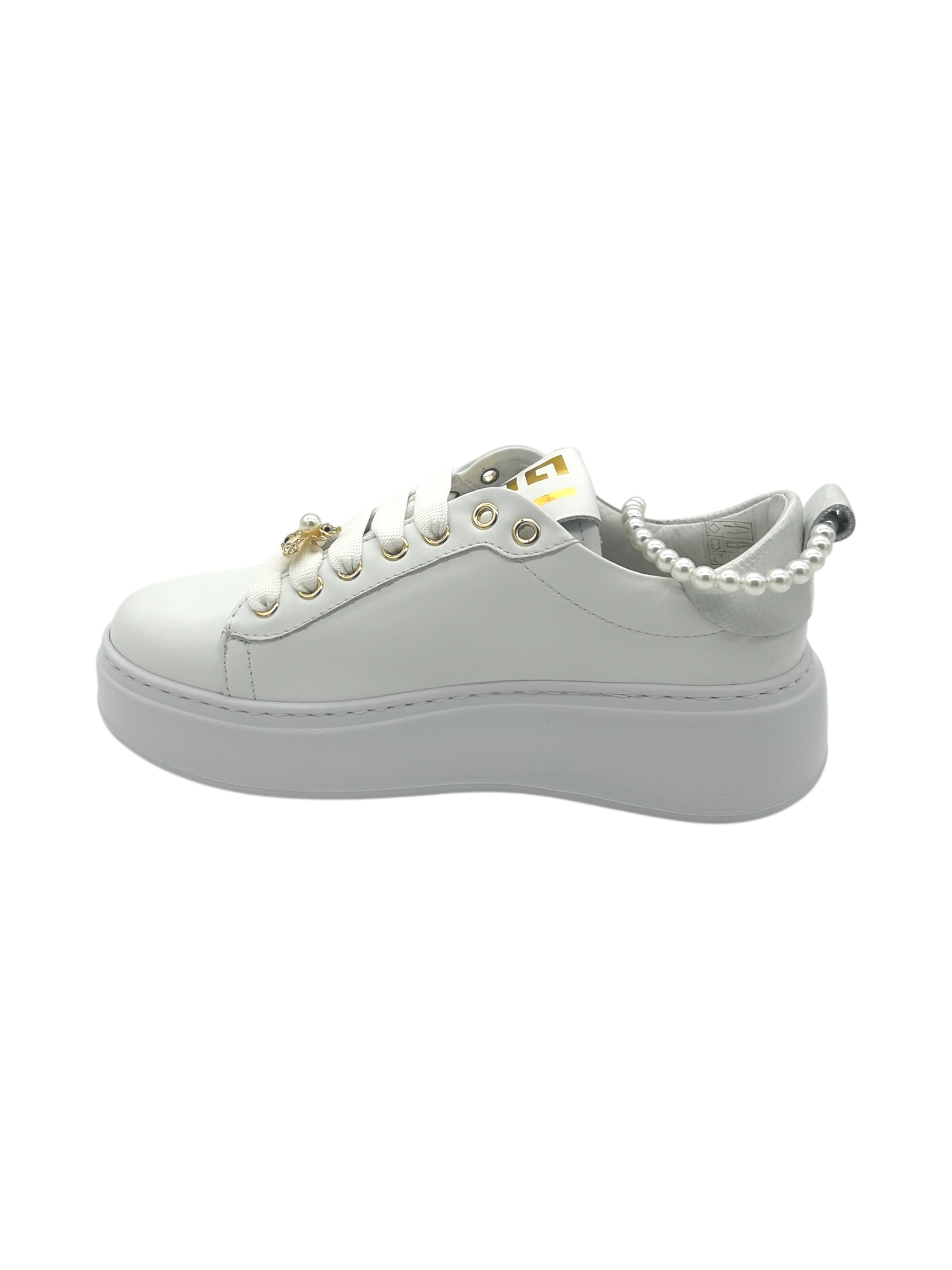 Sneakers pelle donna GIO+ Combi White Perle - PIA340 A -