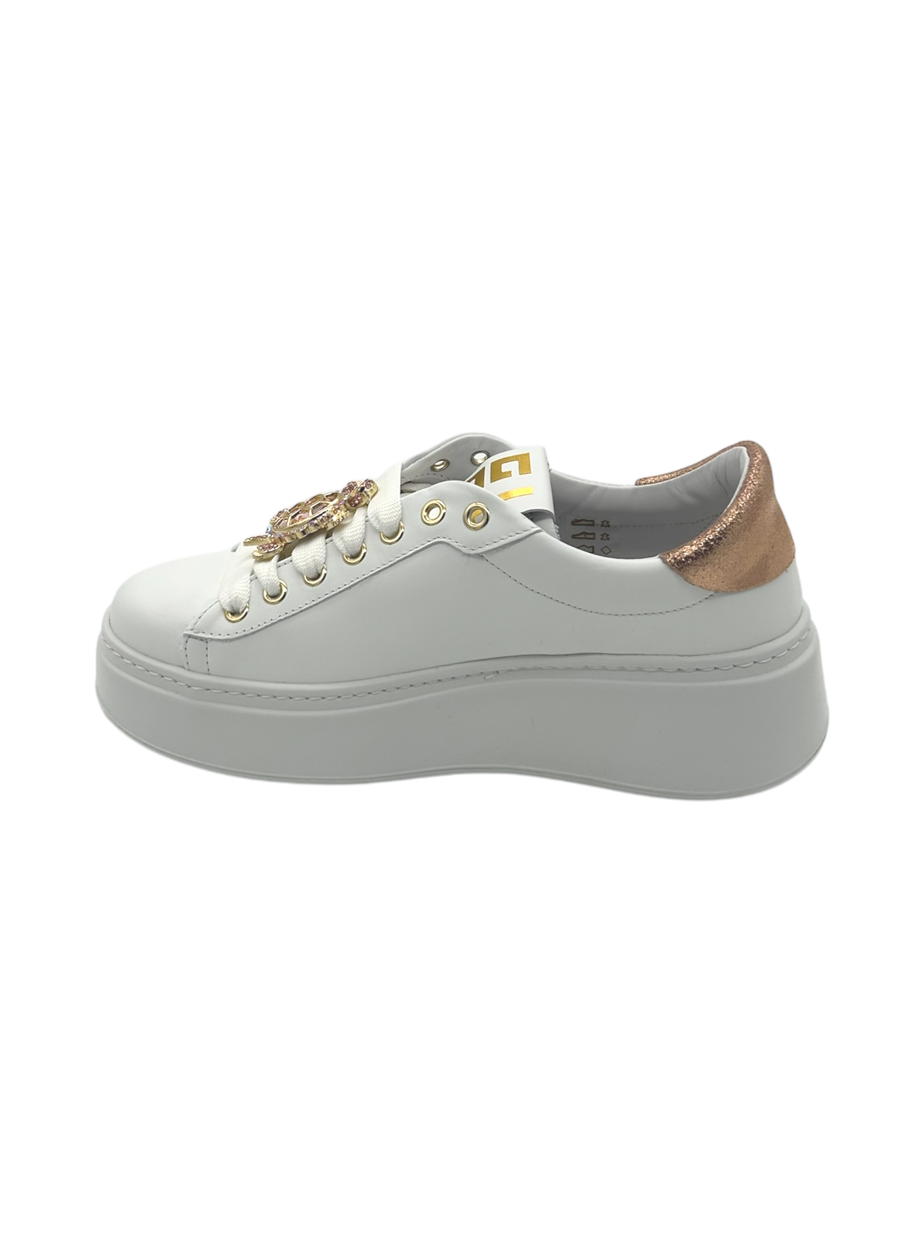 Sneakers pelle donna GIO+ Combi White Tarta - PIA322 A -
