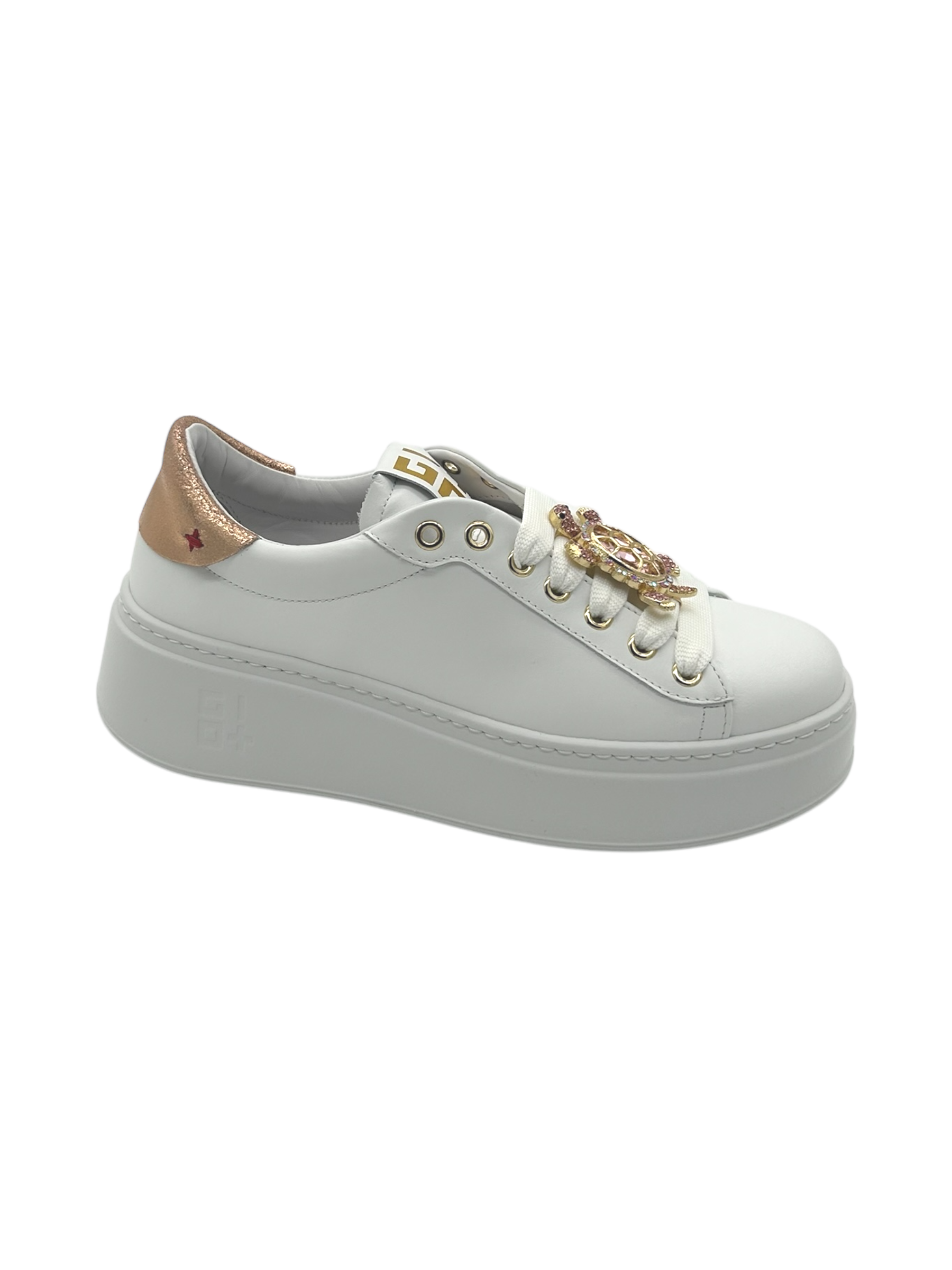 Sneakers pelle donna GIO+ Combi White Tarta - PIA322 A -