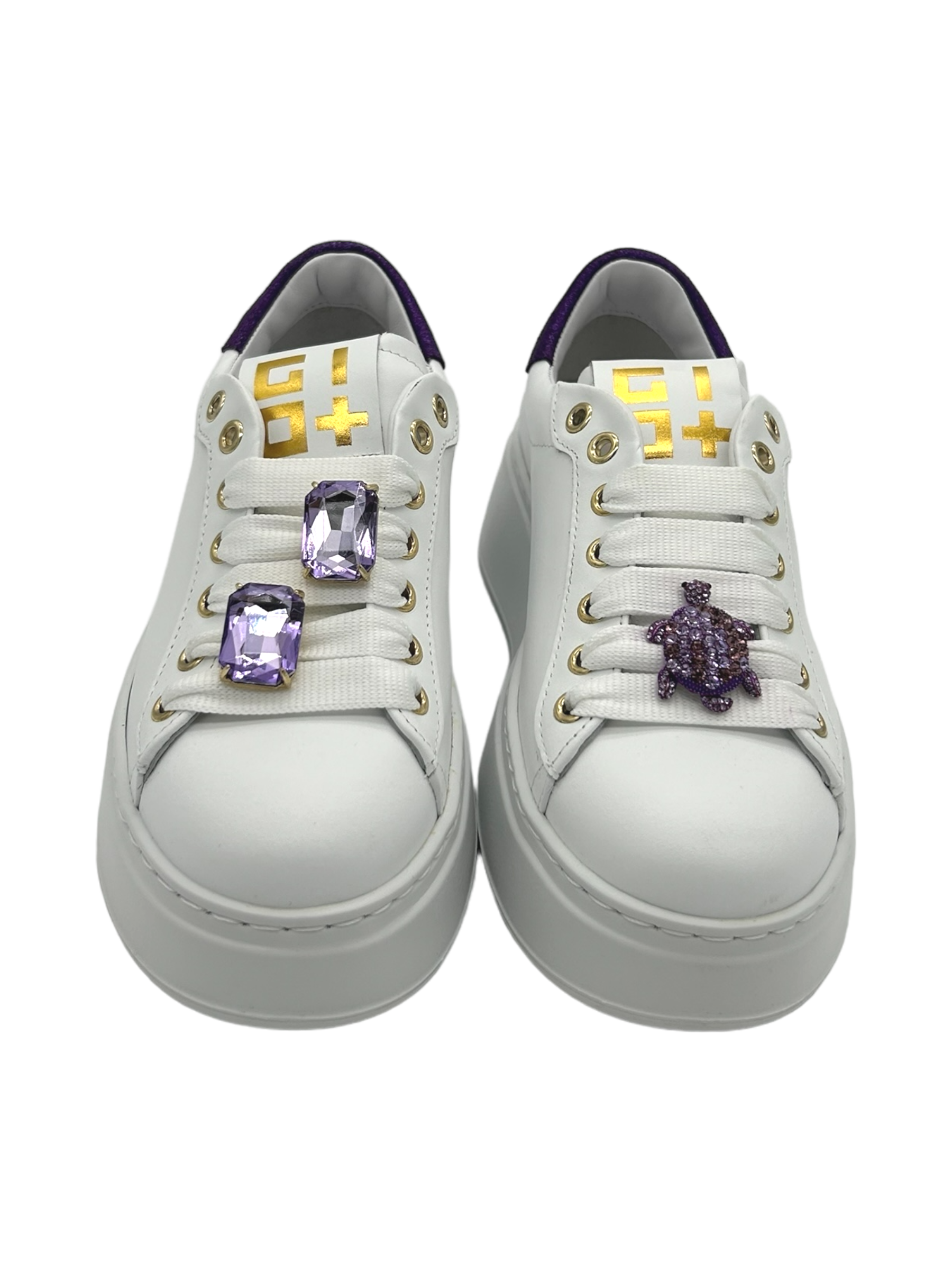 Sneakers pelle donna GIO+ Combi White Viola - PIA 286 B -