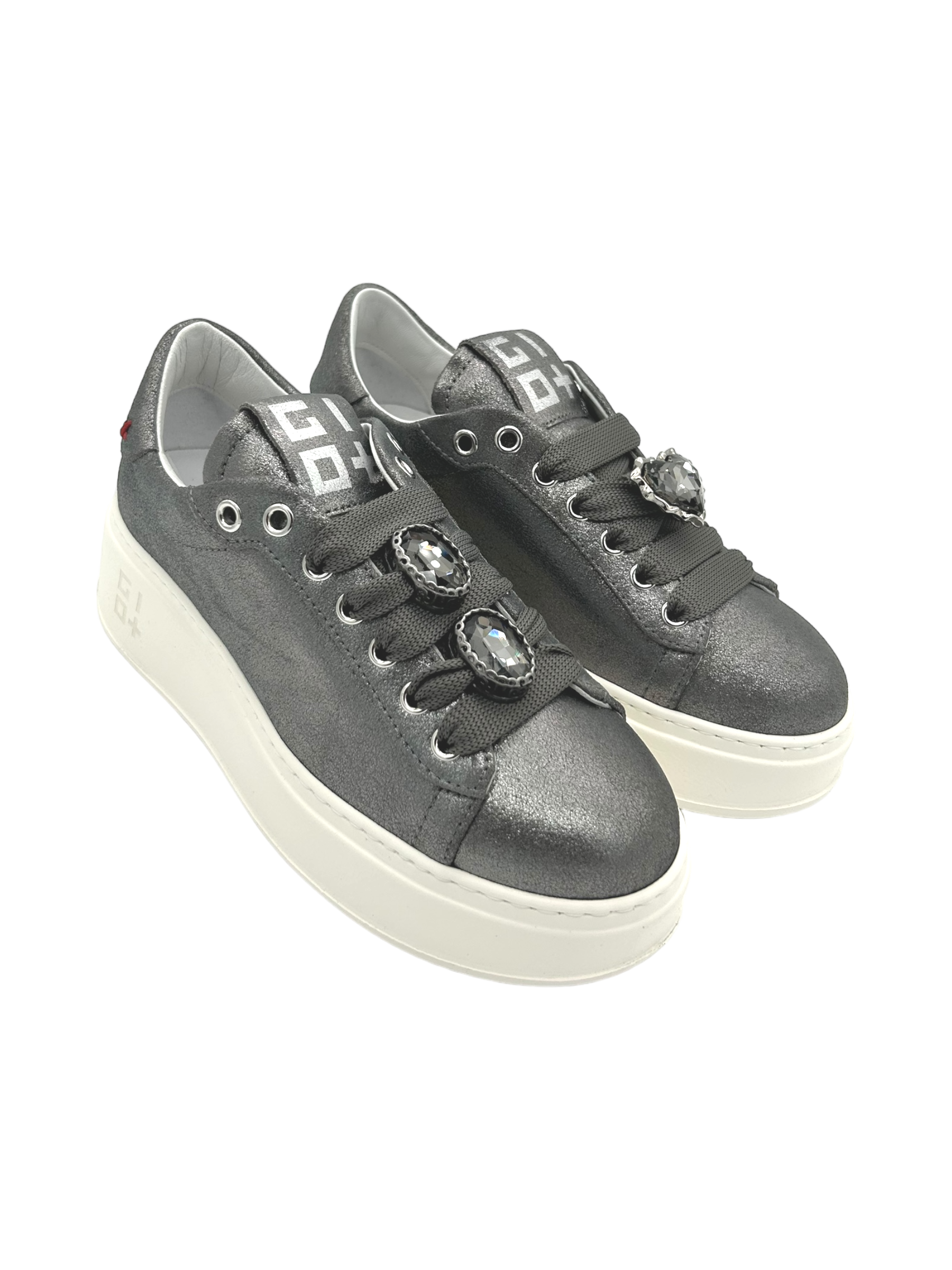 Sneakers pelle donna GIO+ Combi pelle Argento - PIA 238A -