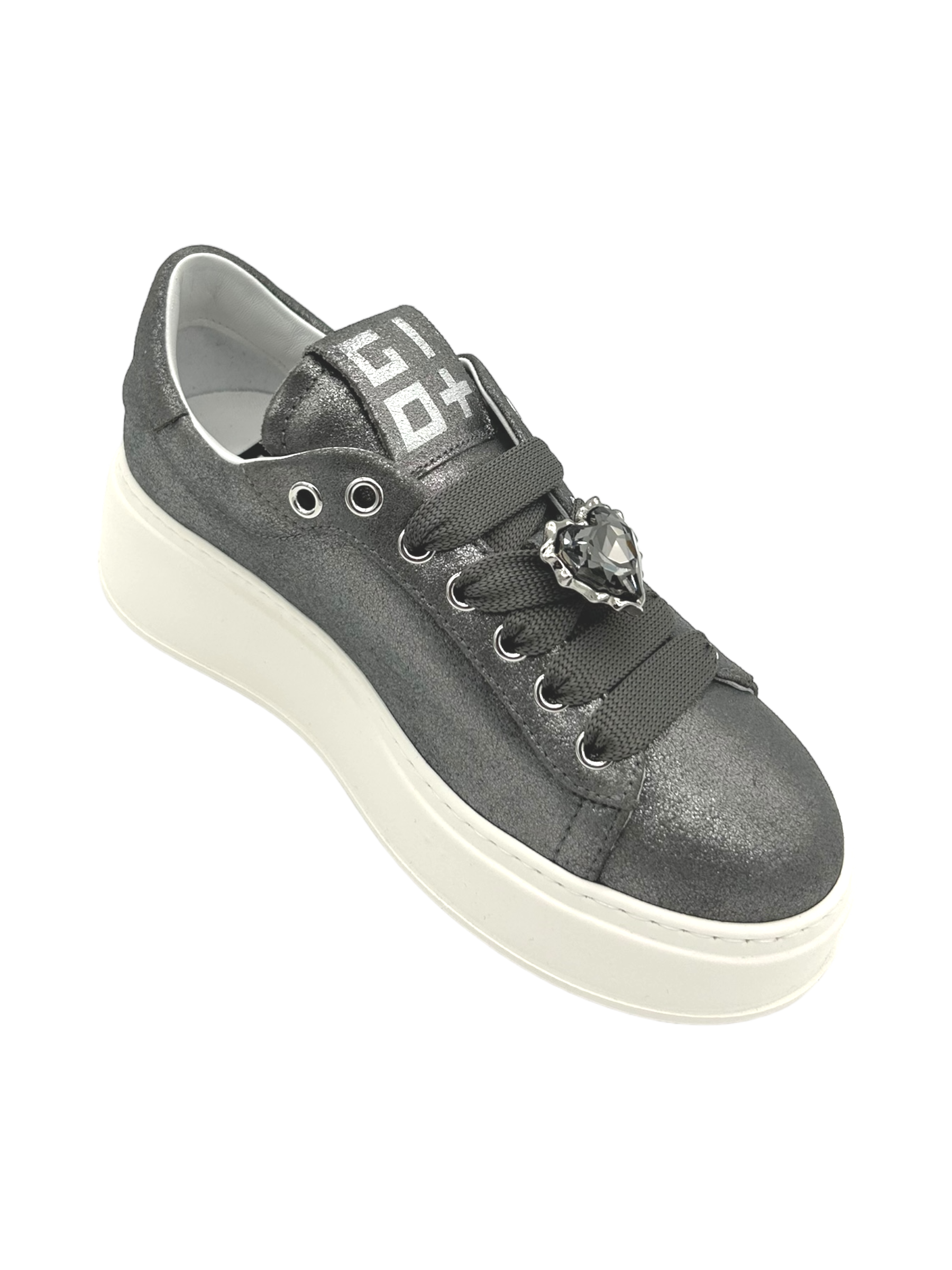 Sneakers pelle donna GIO+ Combi pelle Argento - PIA 238A -