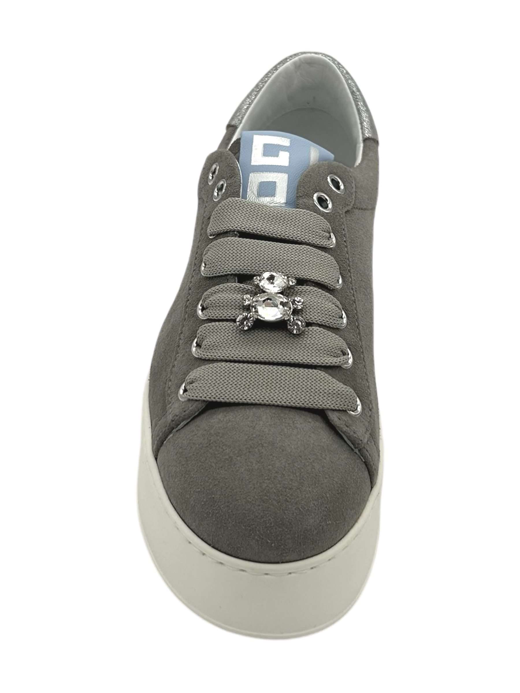 Sneakers pelle donna GIO+ Combi pelle Grigia - ROSA 12 -