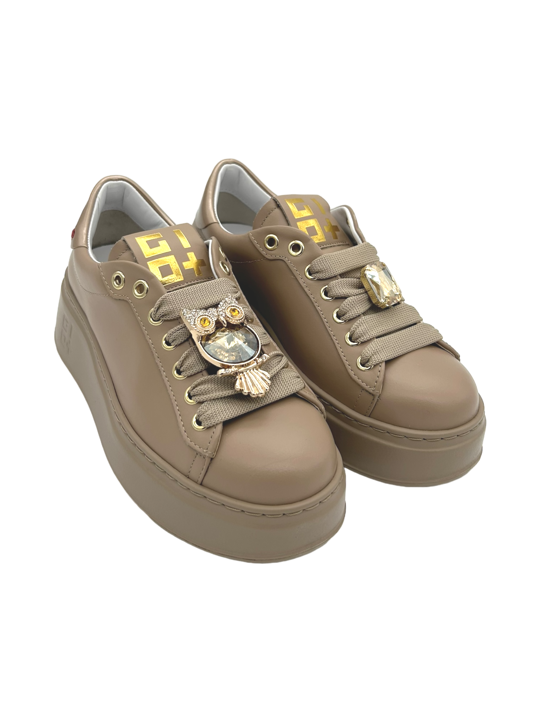 Sneakers pelle donna GIO+ Combi pelle Nudo - PIA 244A -