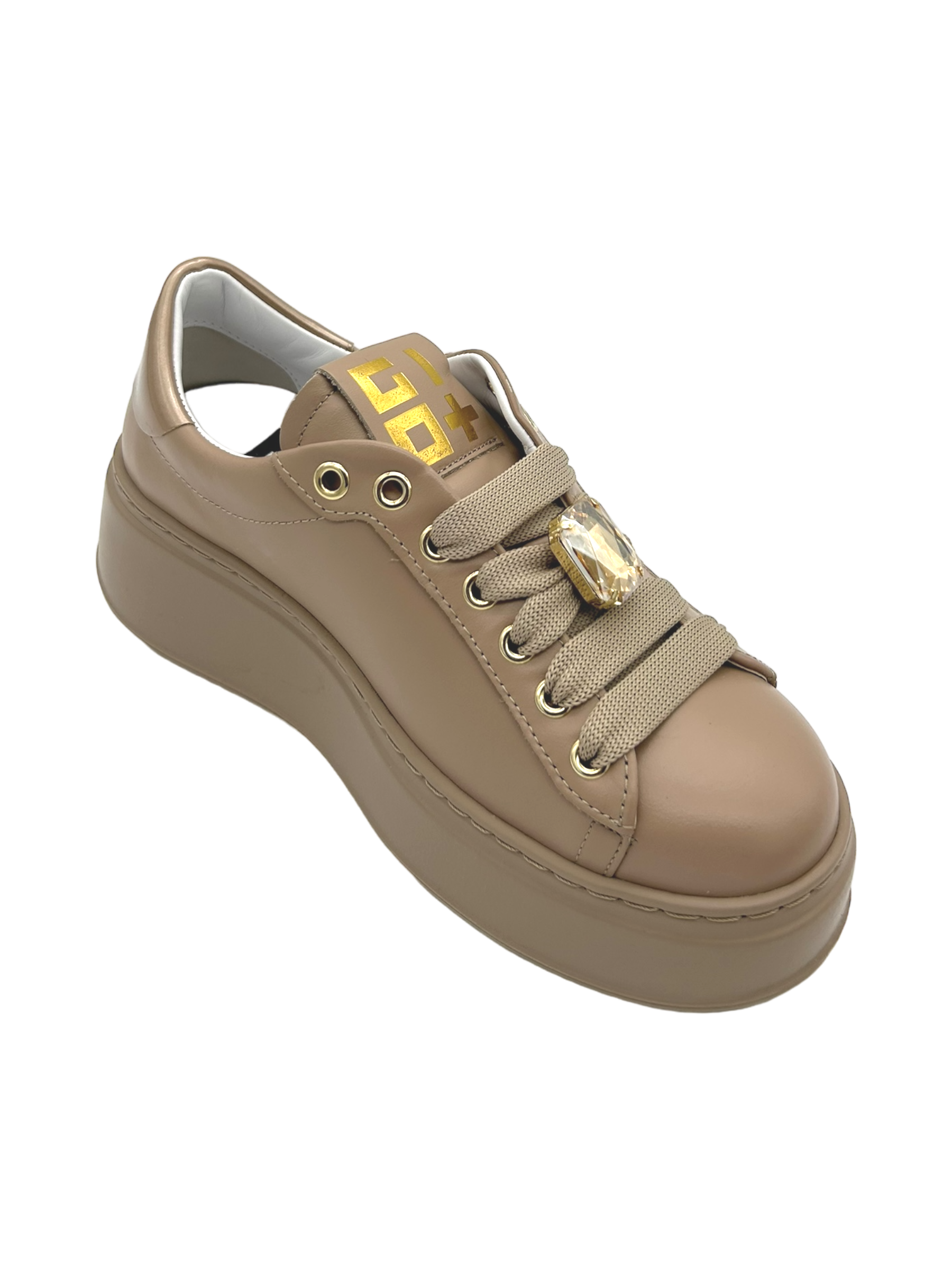 Sneakers pelle donna GIO+ Combi pelle Nudo - PIA 244A -