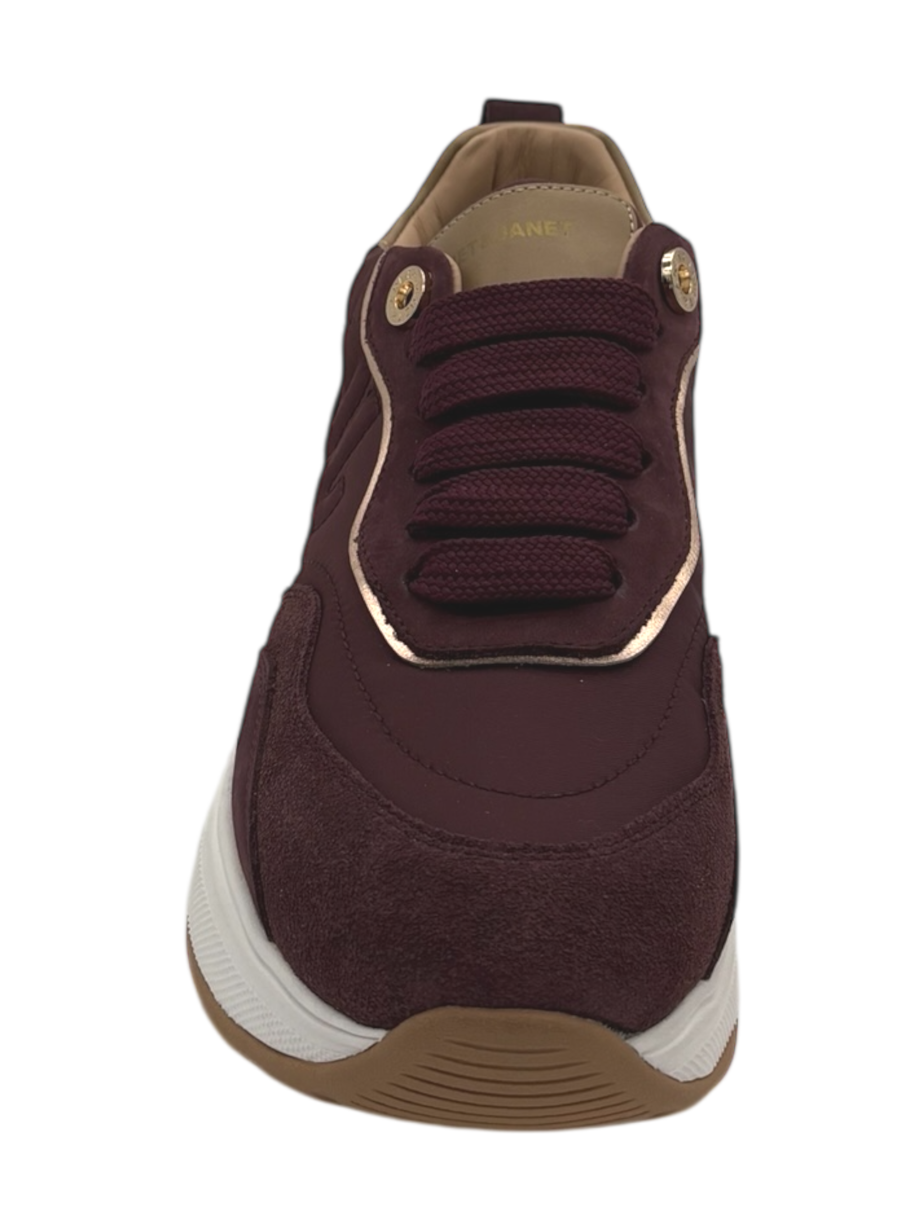 Sneakers pelle donna Janet & Janet Bordeaux -J382-