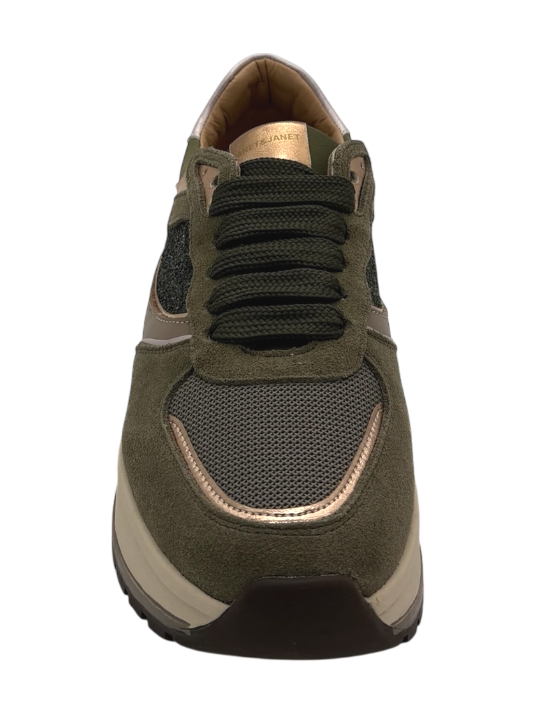 Sneakers pelle donna Janet & Janet Verde -J410-