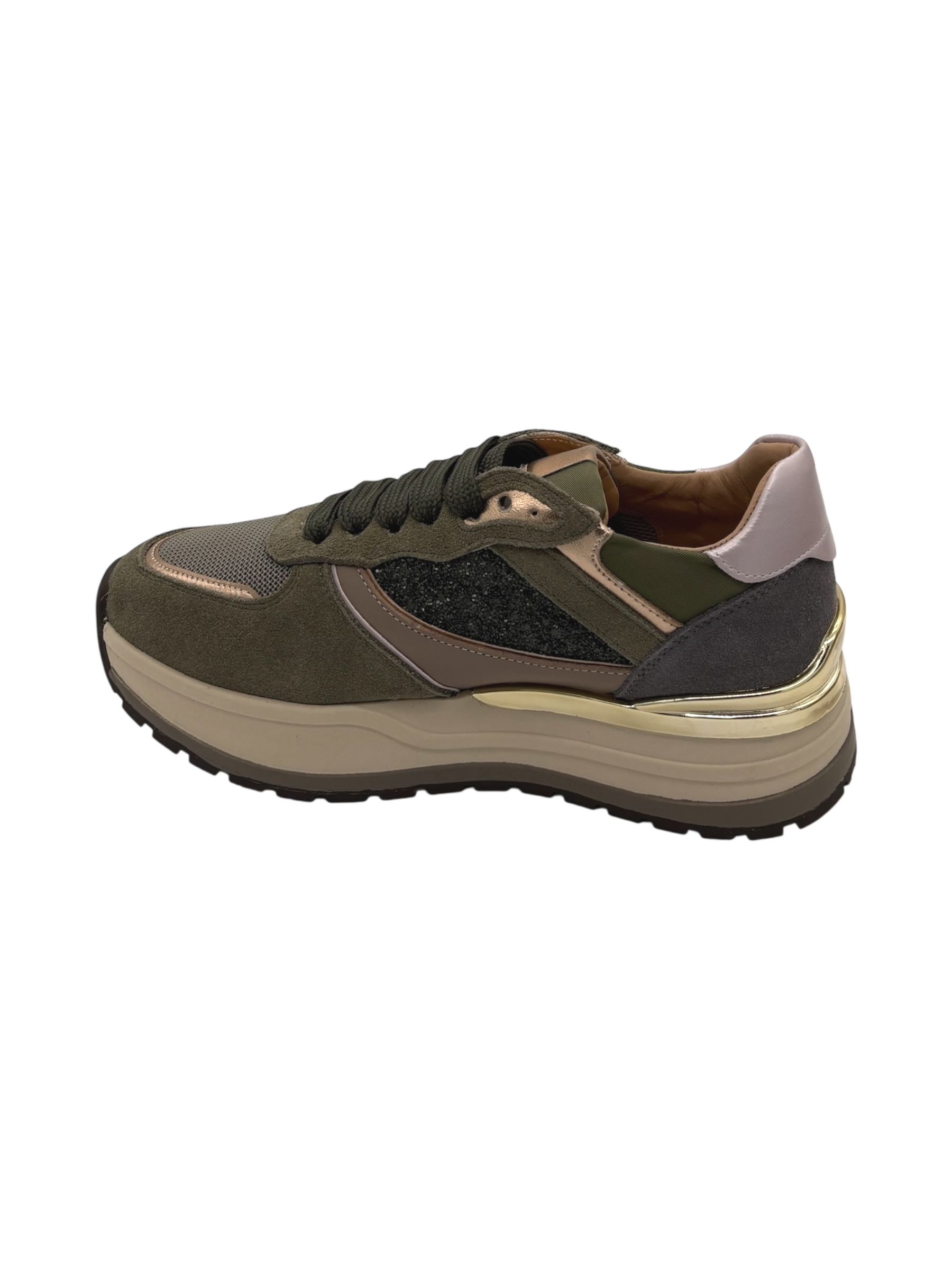 Sneakers pelle donna Janet & Janet Verde -J410-