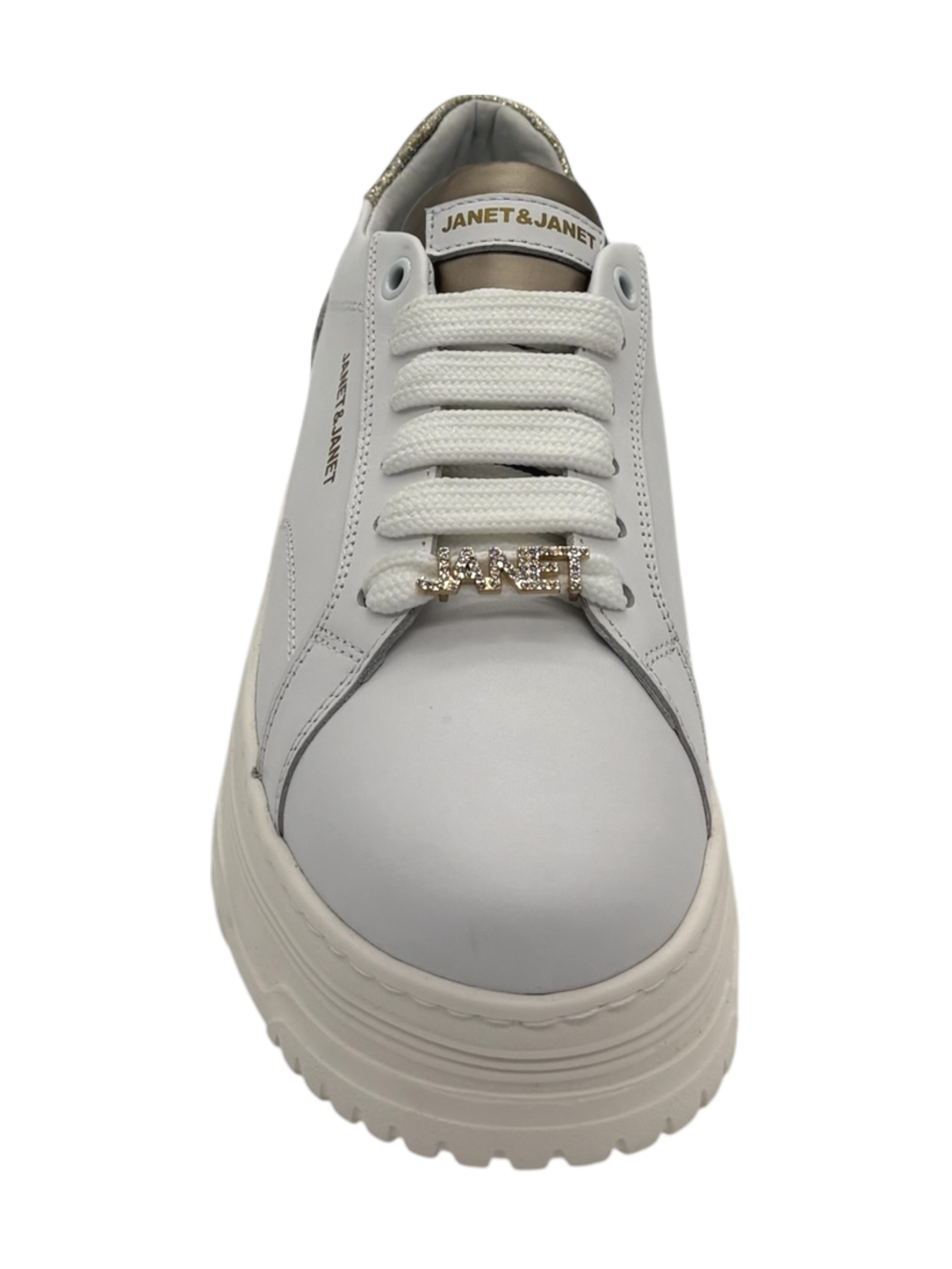Sneakers pelle donna Janet & Janet White -J422-