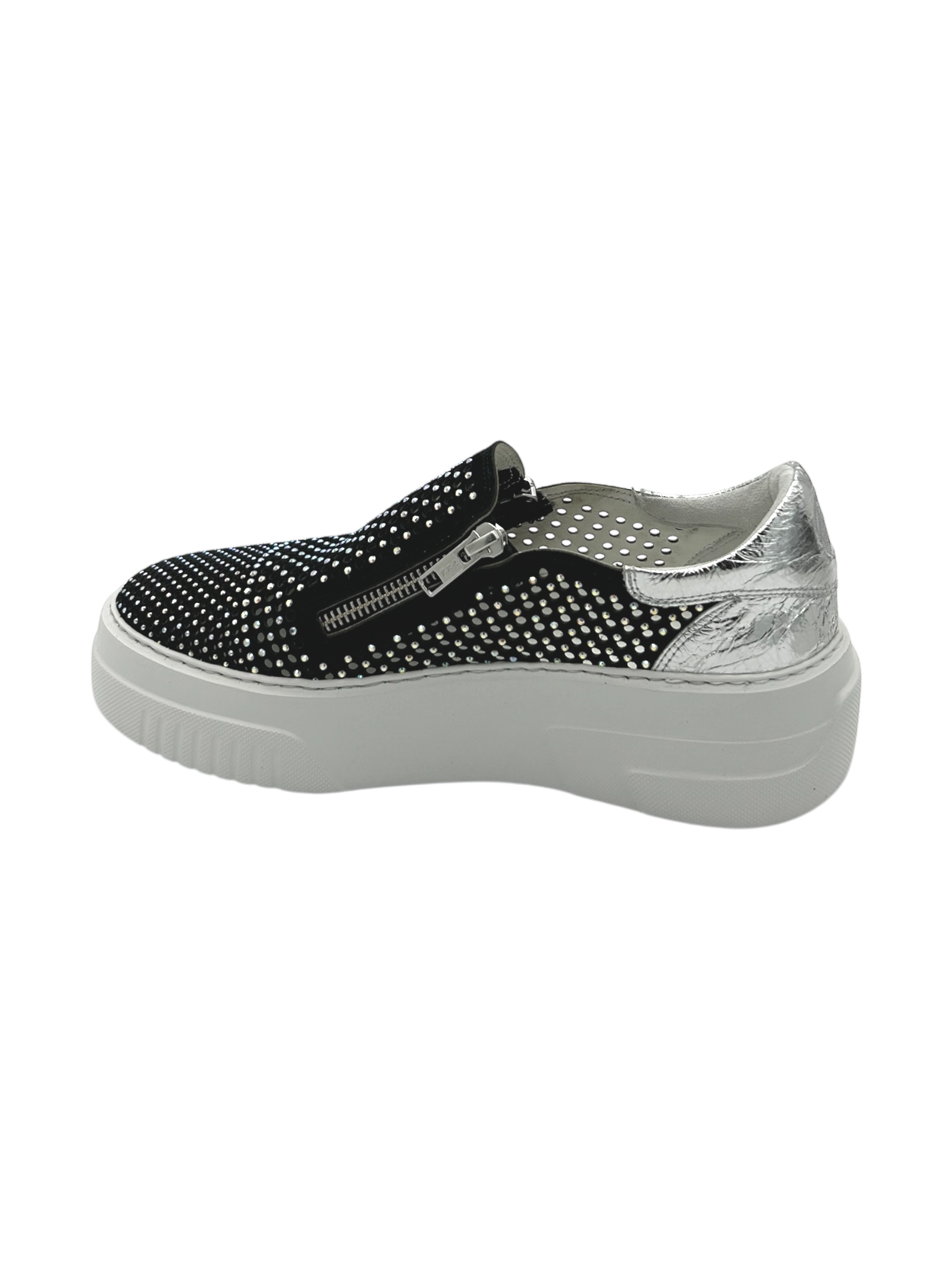 Sneakers slip-on pelle donna FRU.IT Black - 9082-