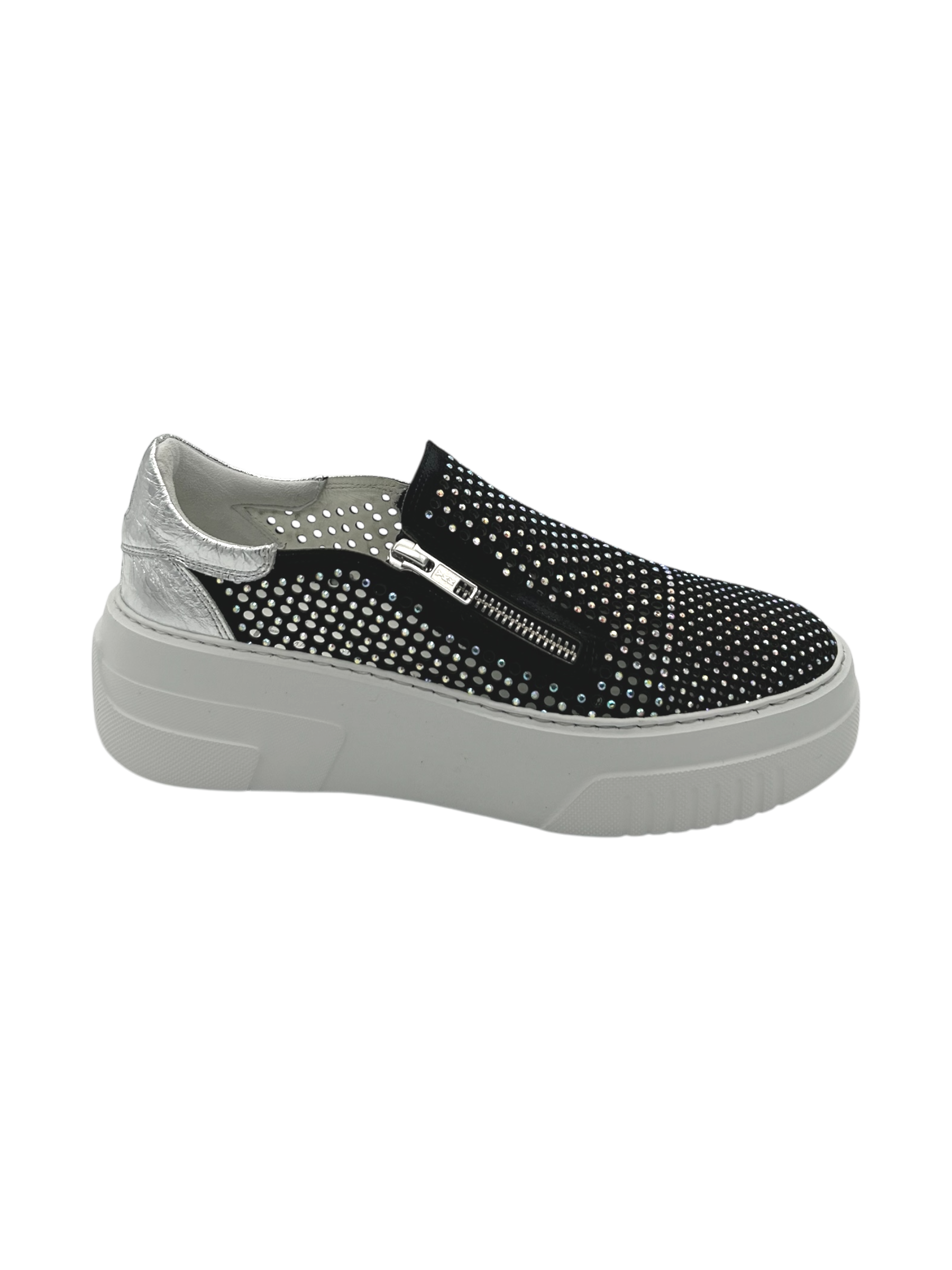 Sneakers slip-on pelle donna FRU.IT Black - 9082-