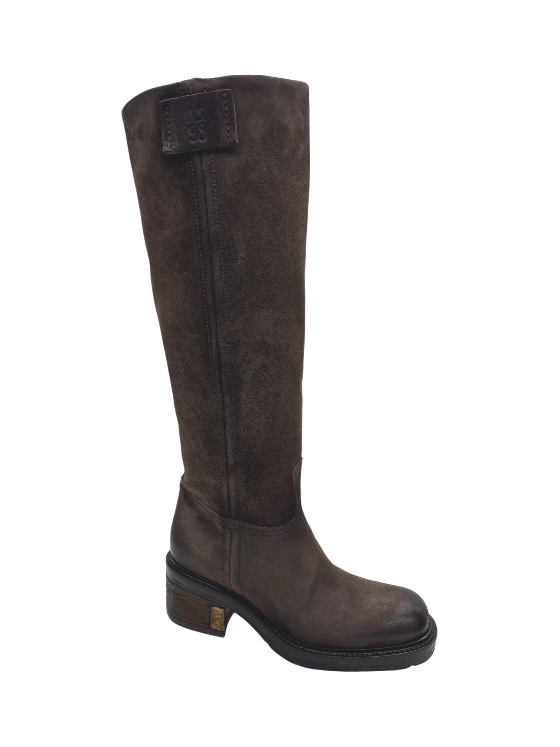 Stivale Donna AS98 C50301 in Pelle Ebano | Made in Italy
