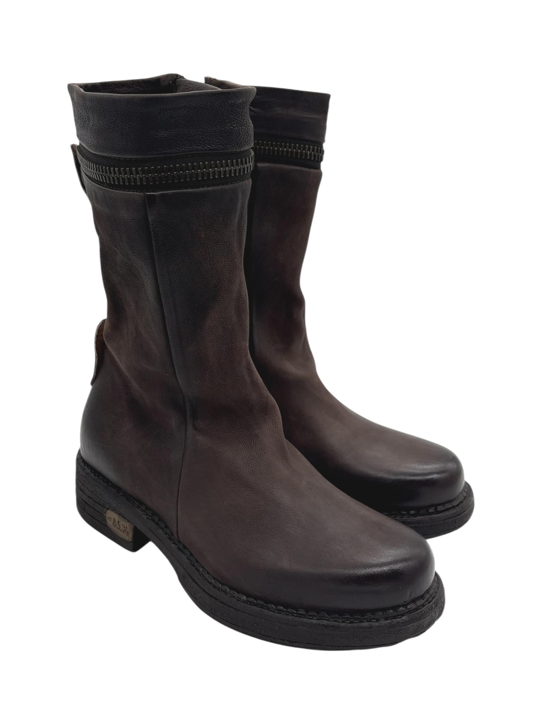Stivale Pelle Donna AS98 Ebano C41207