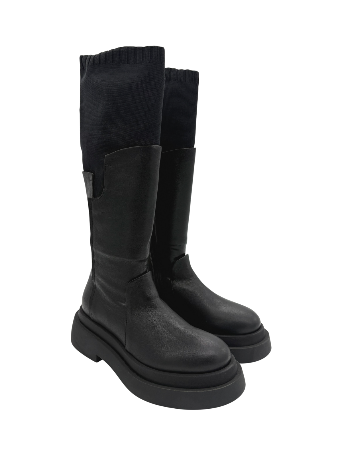 Stivale donna Malloni 10818 in pelle nera