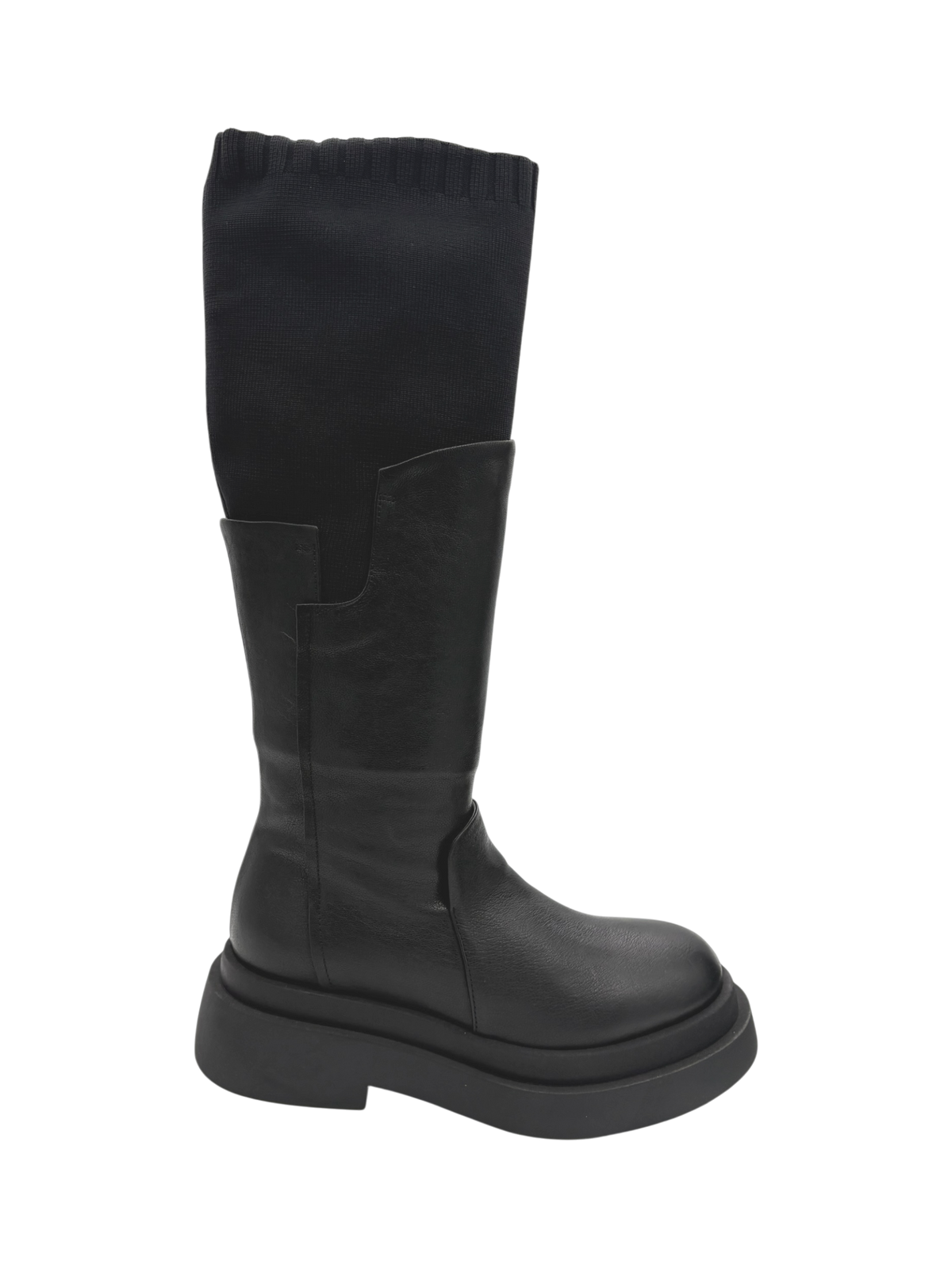 Stivale donna Malloni 10818 in pelle nera