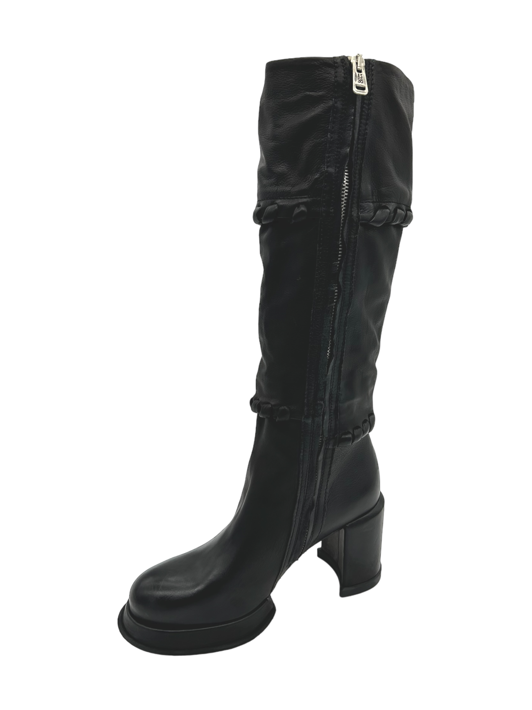 Stivale pelle donna AS98 Nero - B54303 -