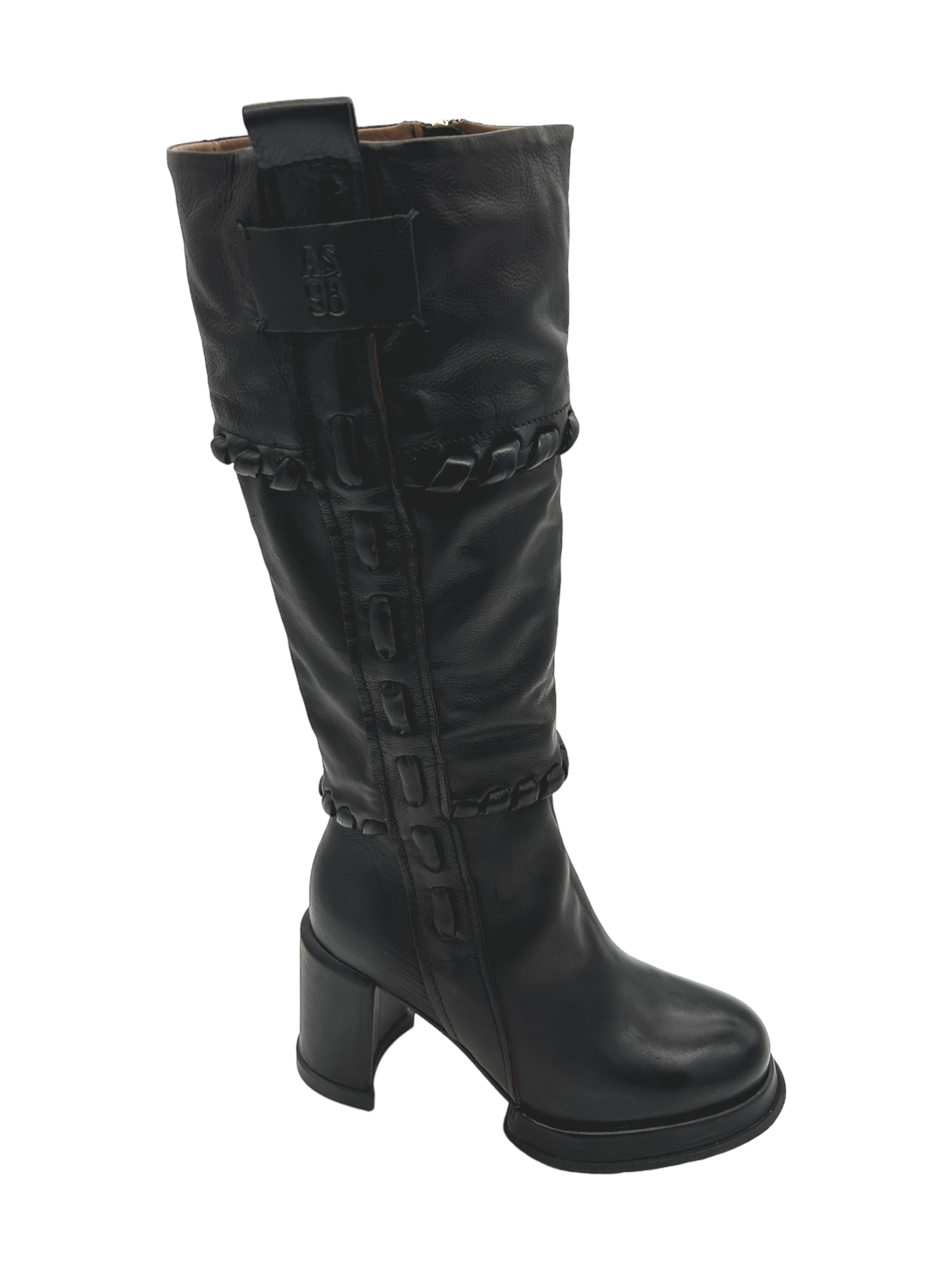 Stivale pelle donna AS98 Nero - B54303 -