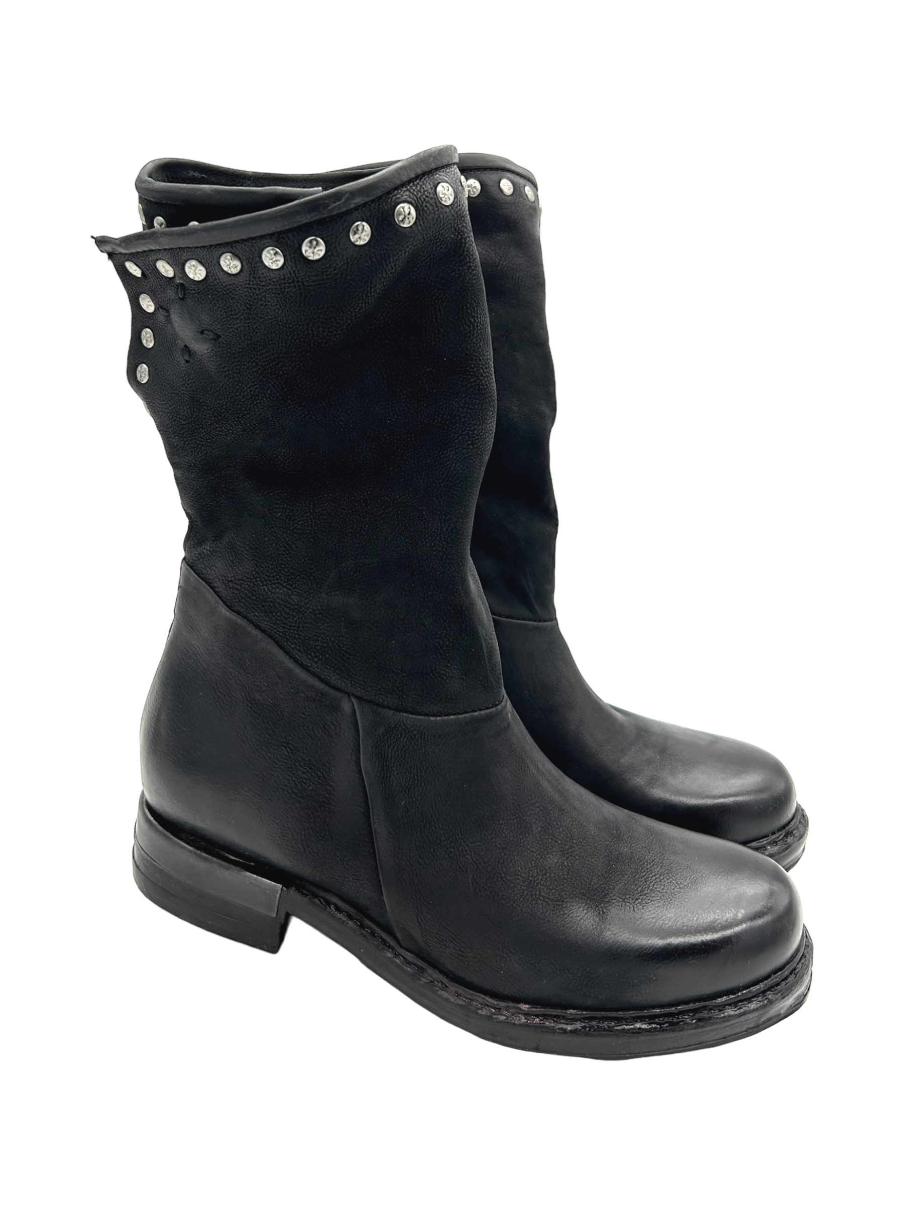 Stivale pelle donna AS98 Nero - B80302 -
