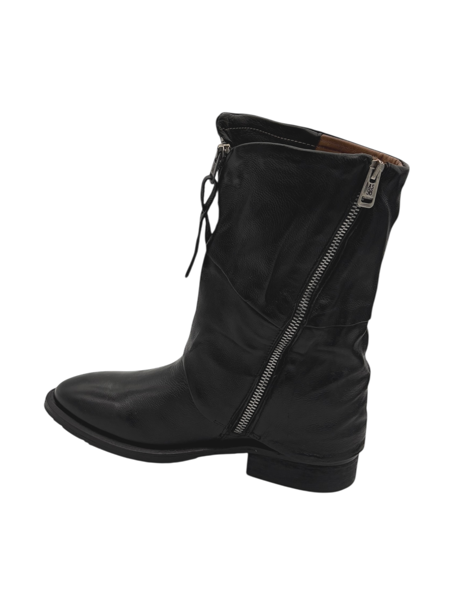 Stivale pelle donna AS98 Nero - C14302-