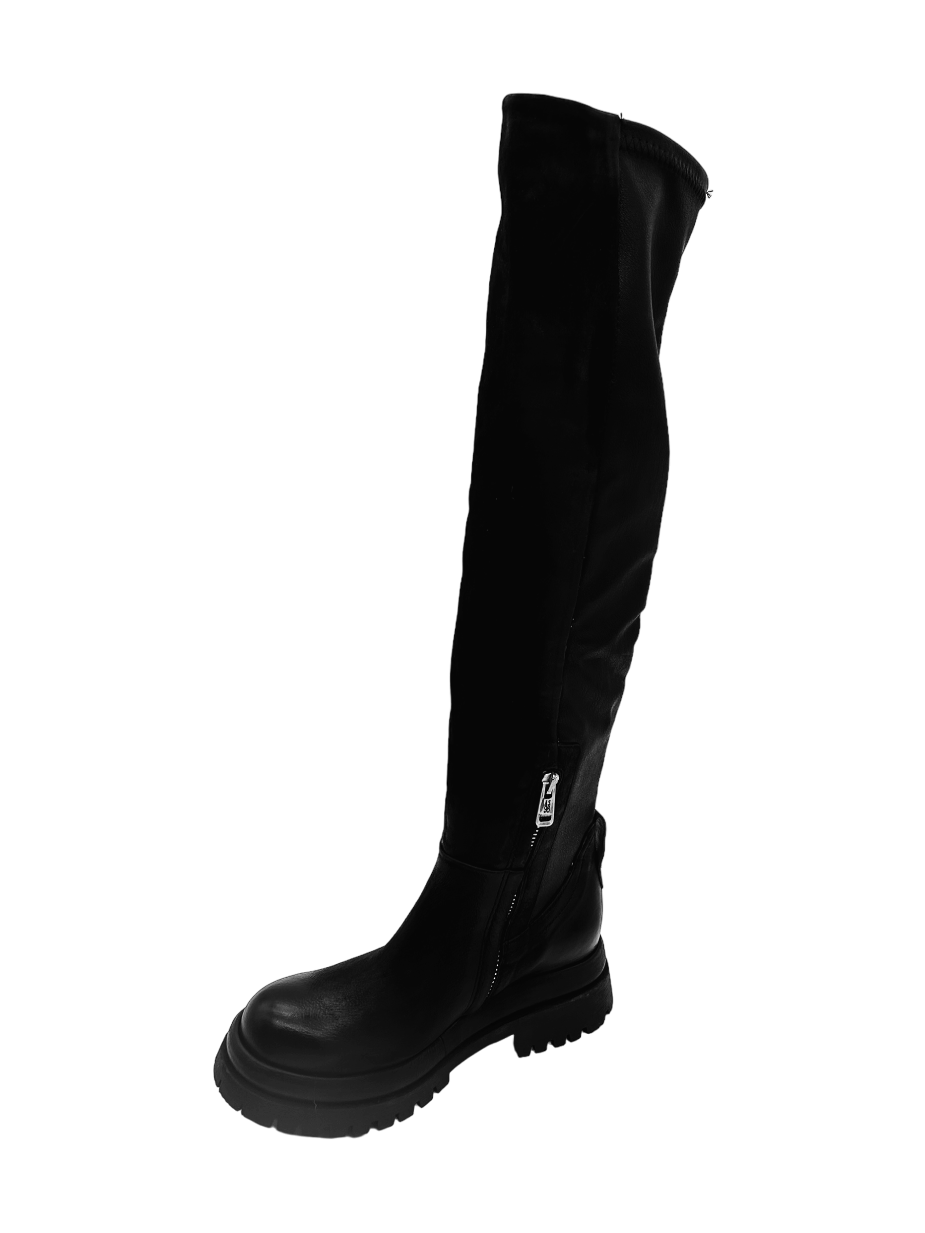 Stivale pelle donna Black AS98 - B51320 -