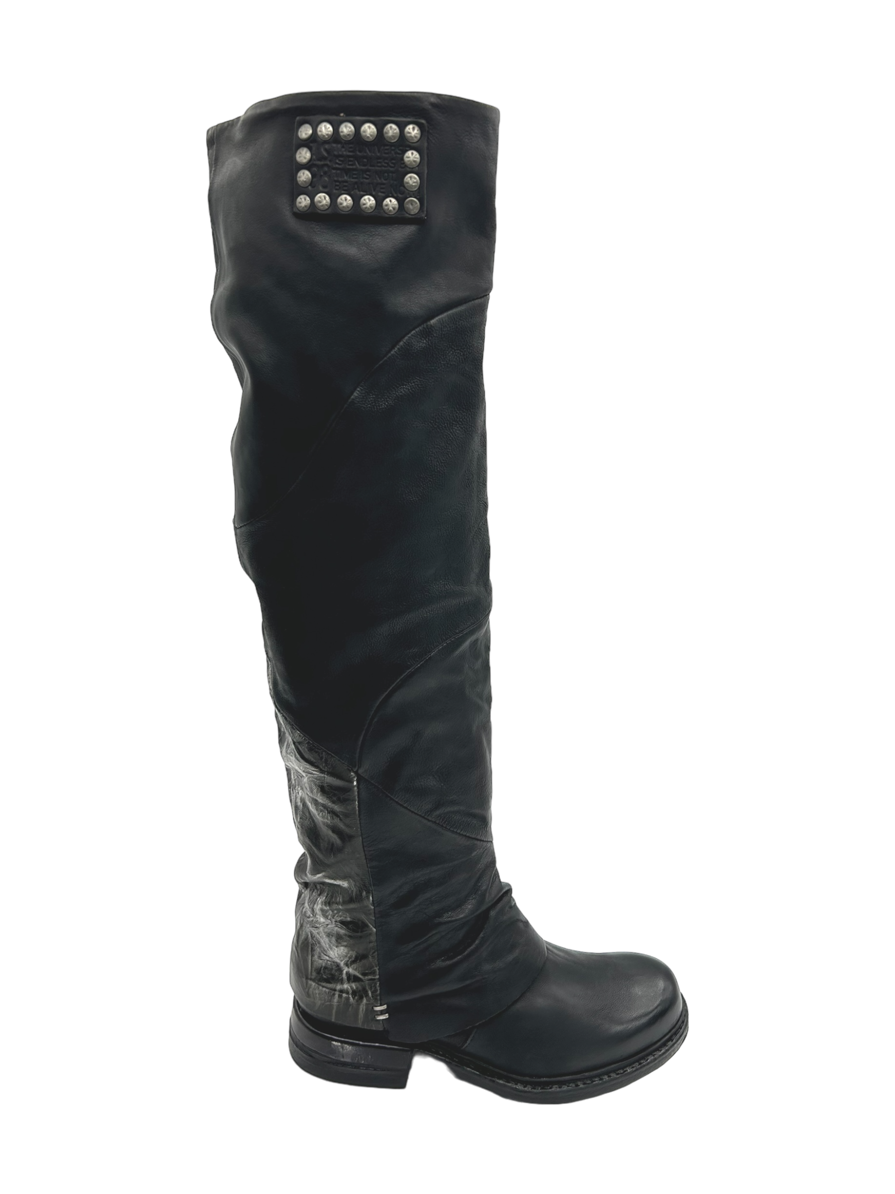 Stivale pelle donna Black AS98 - B80310 -