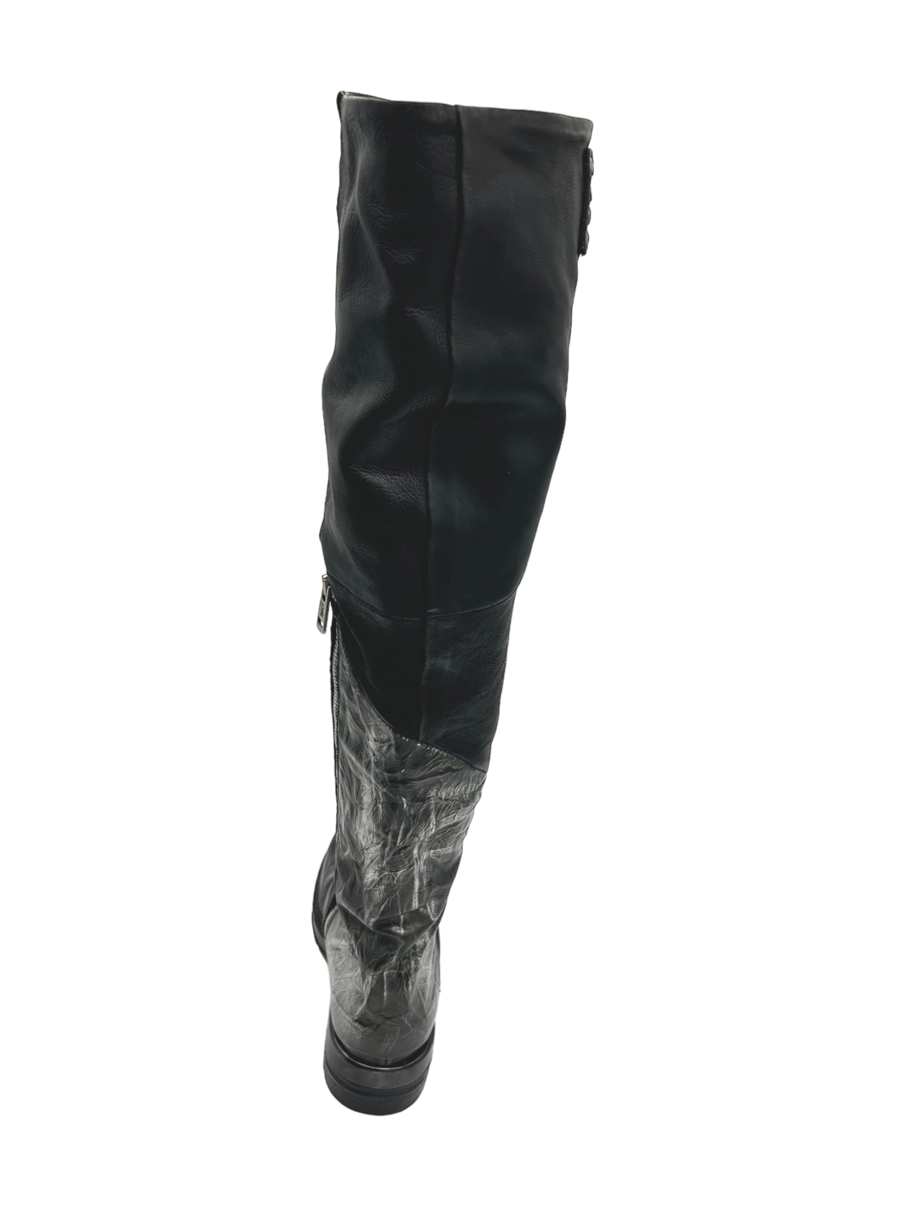 Stivale pelle donna Black AS98 - B80310 -