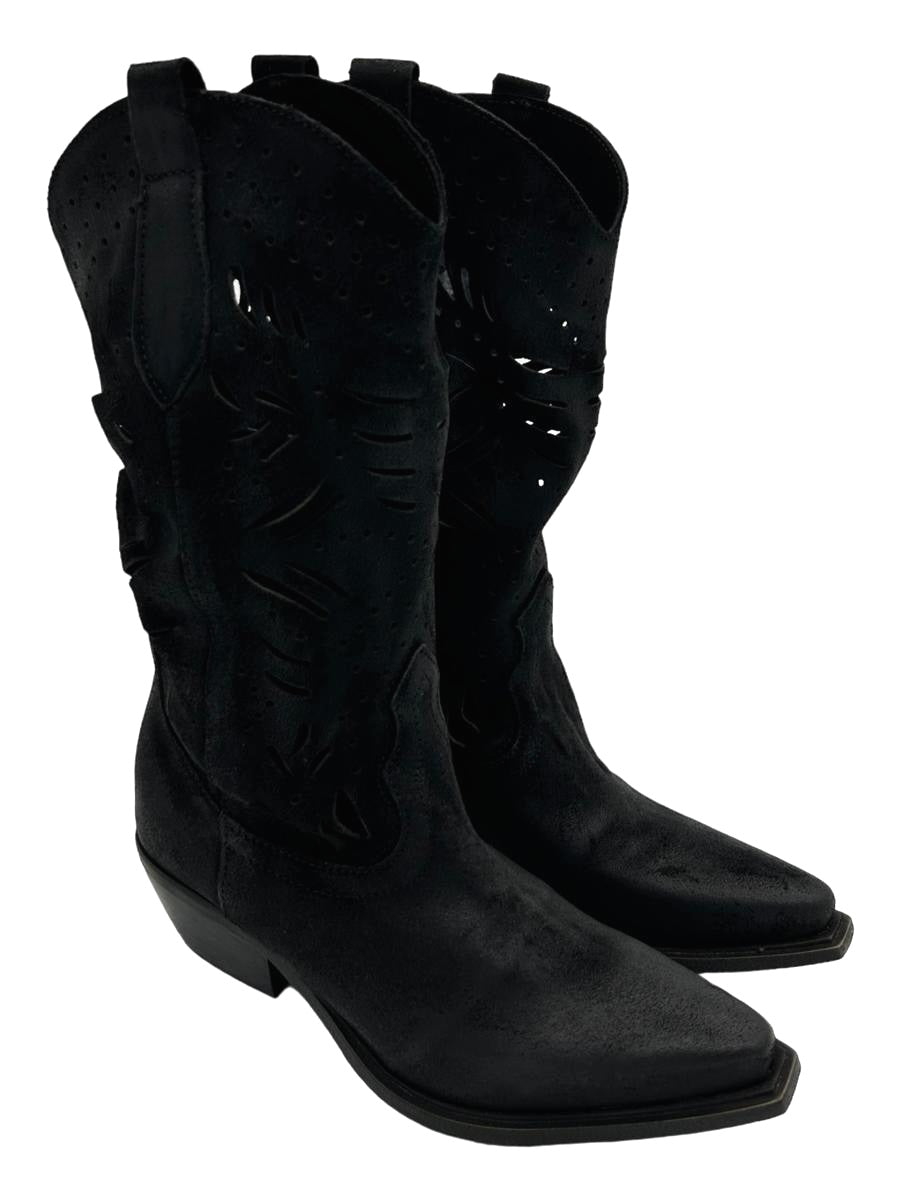 Stivale texano Zoe Camoscio Nero  - Dakota 15 -