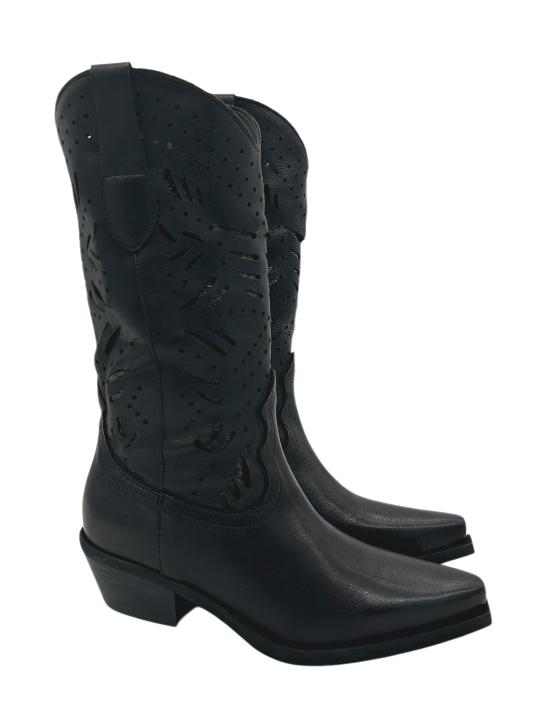 Stivale texano pelle Zoe Nero - Dakota 15 -