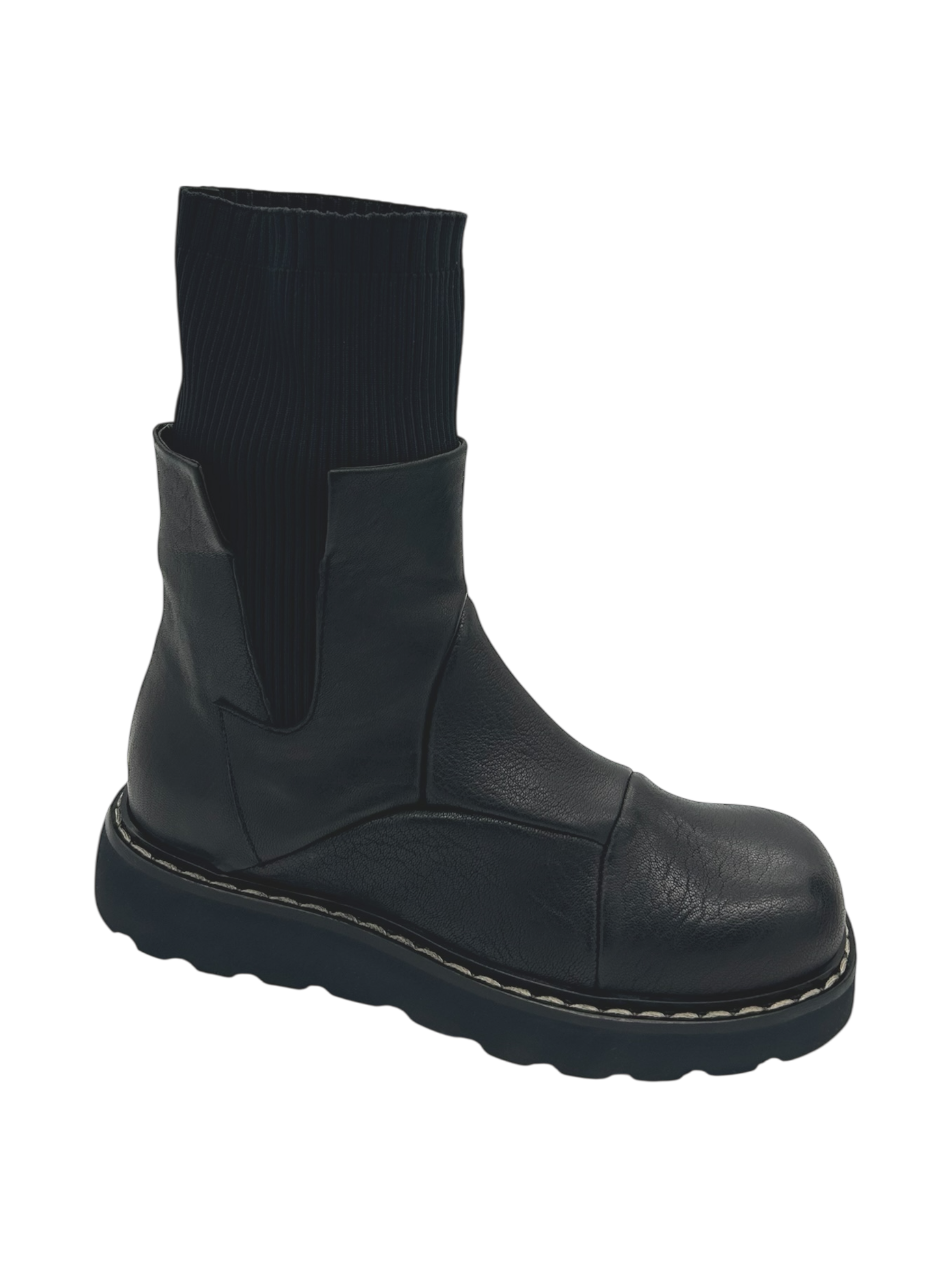 Stivaletto pelle donna Malloni Nero -001Mercury-