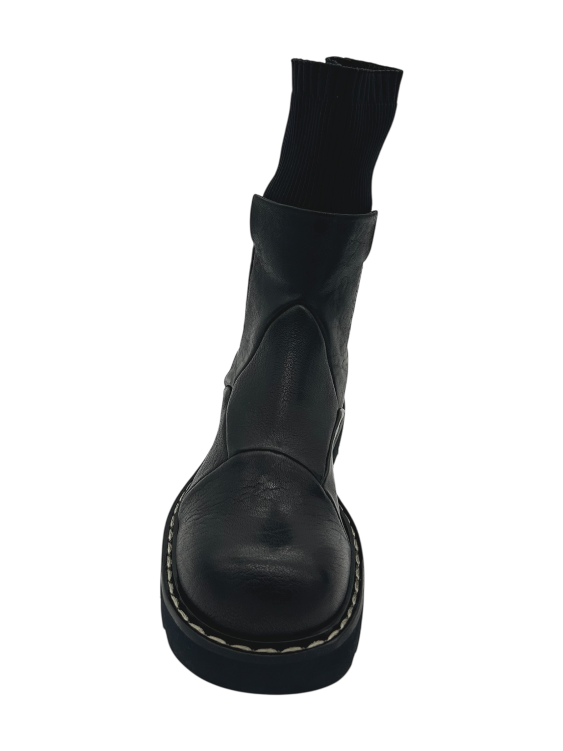 Stivaletto pelle donna Malloni Nero -001Mercury-