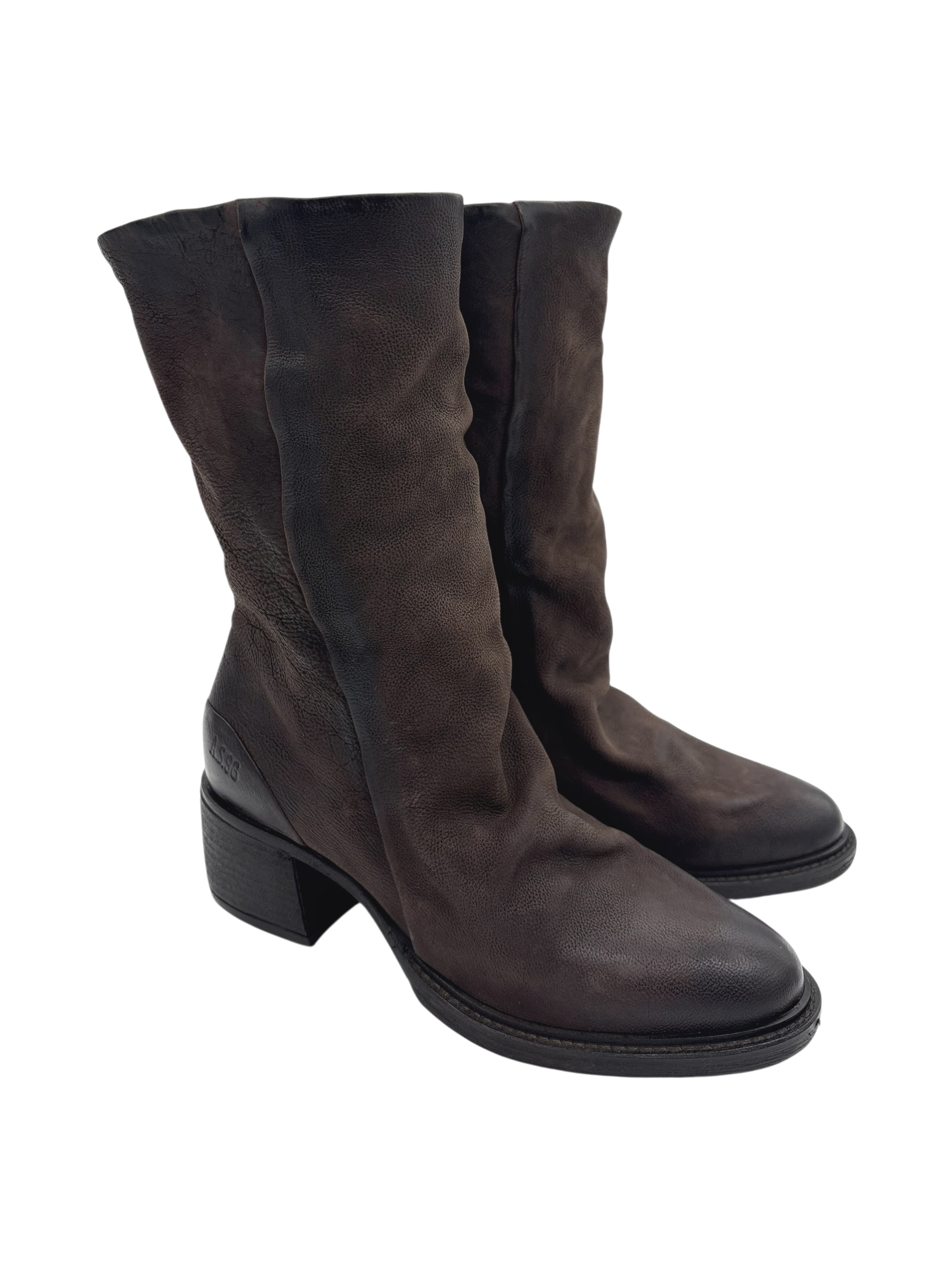 Stivaletto Pelle Donna AS98 Ebano C45204