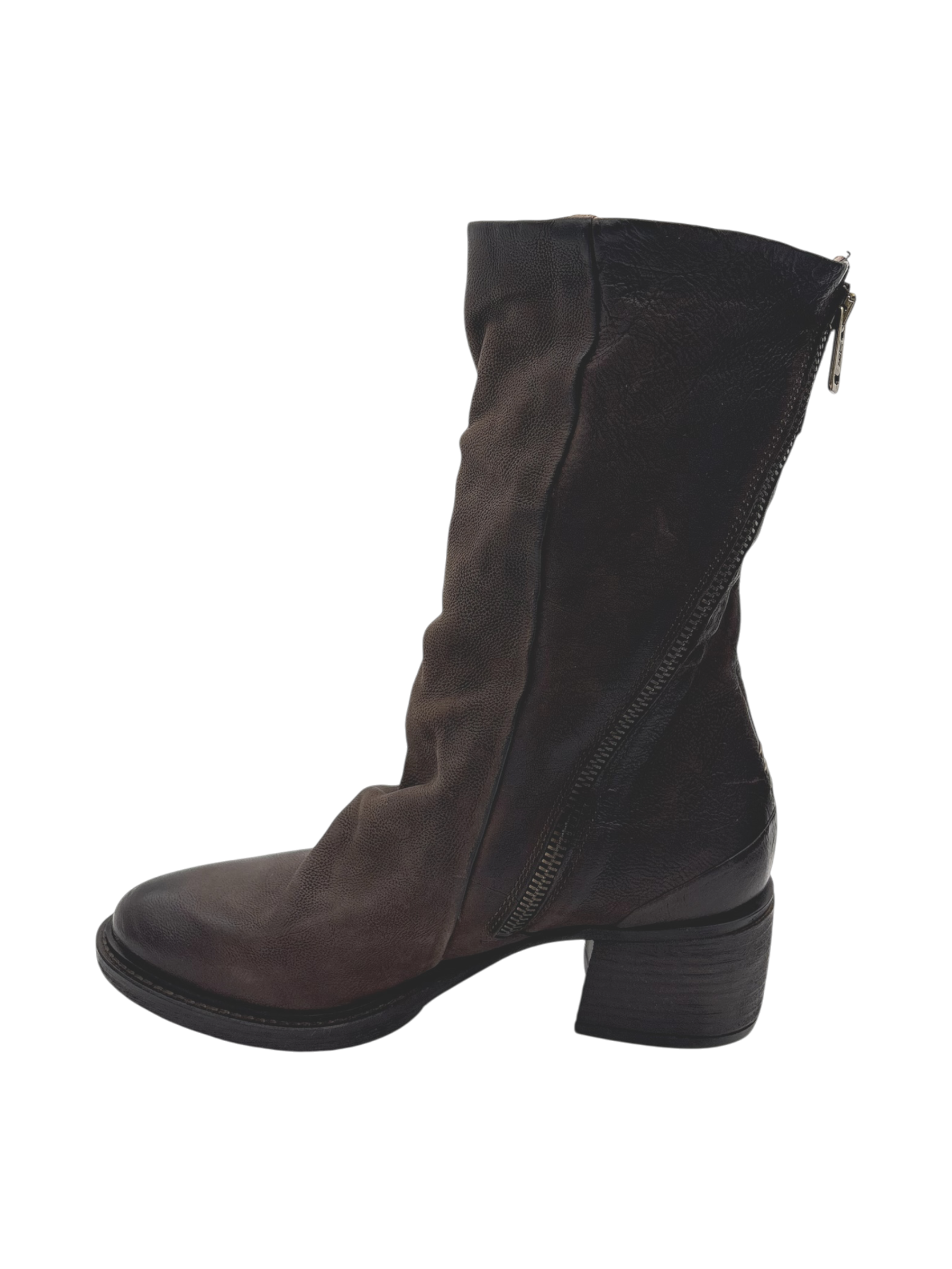 Stivaletto Pelle Donna AS98 Ebano C45204