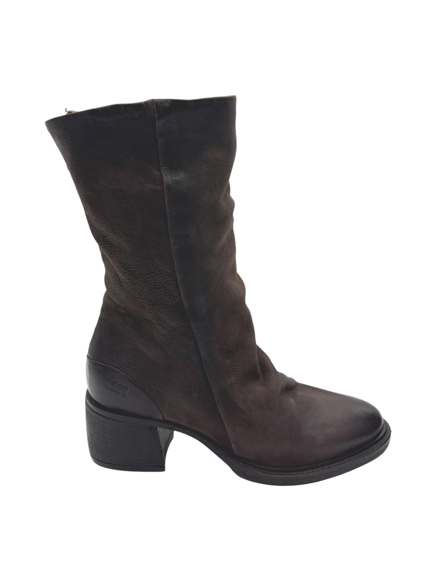 Stivaletto Pelle Donna AS98 Ebano C45204