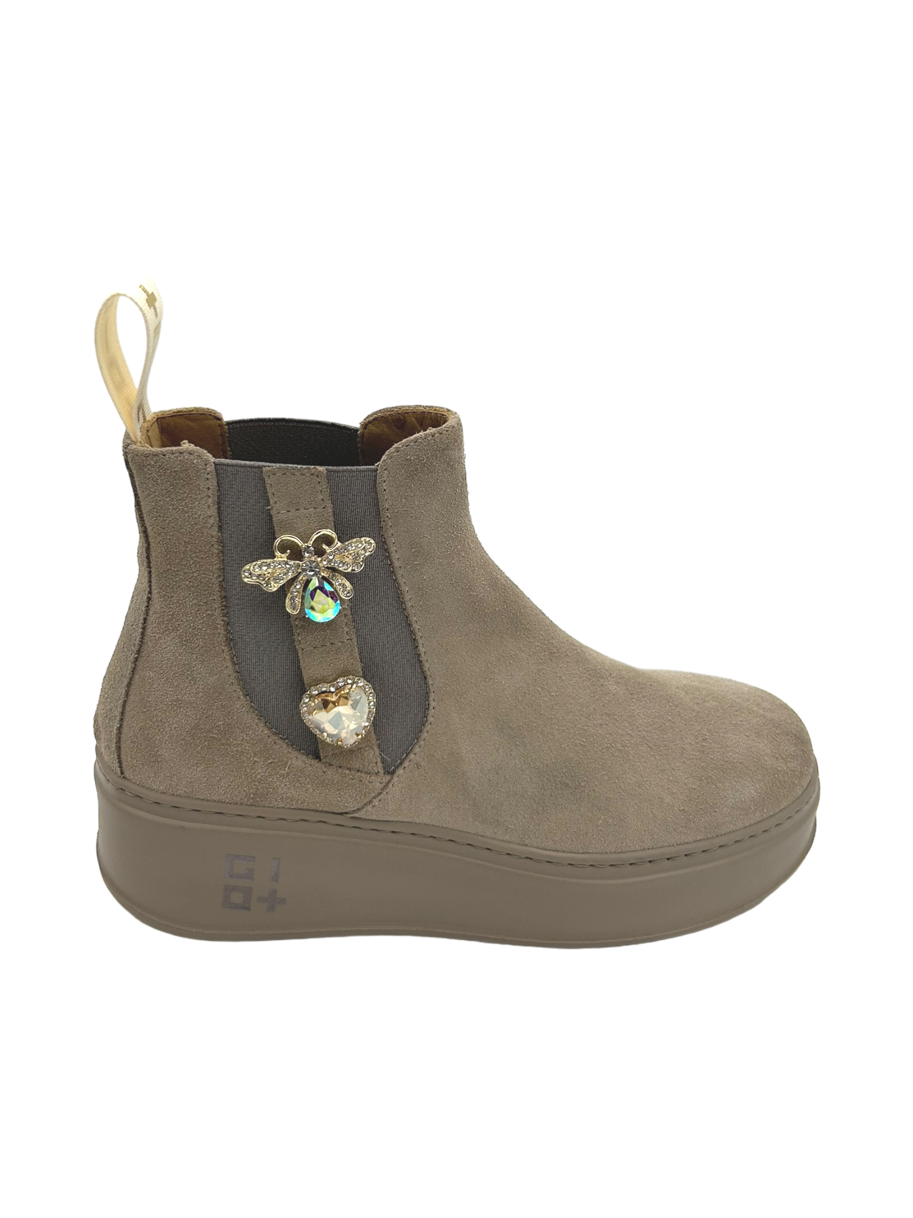 Stivaletto camoscio donna GIO+ Combi Tortora - PIADA 04G -