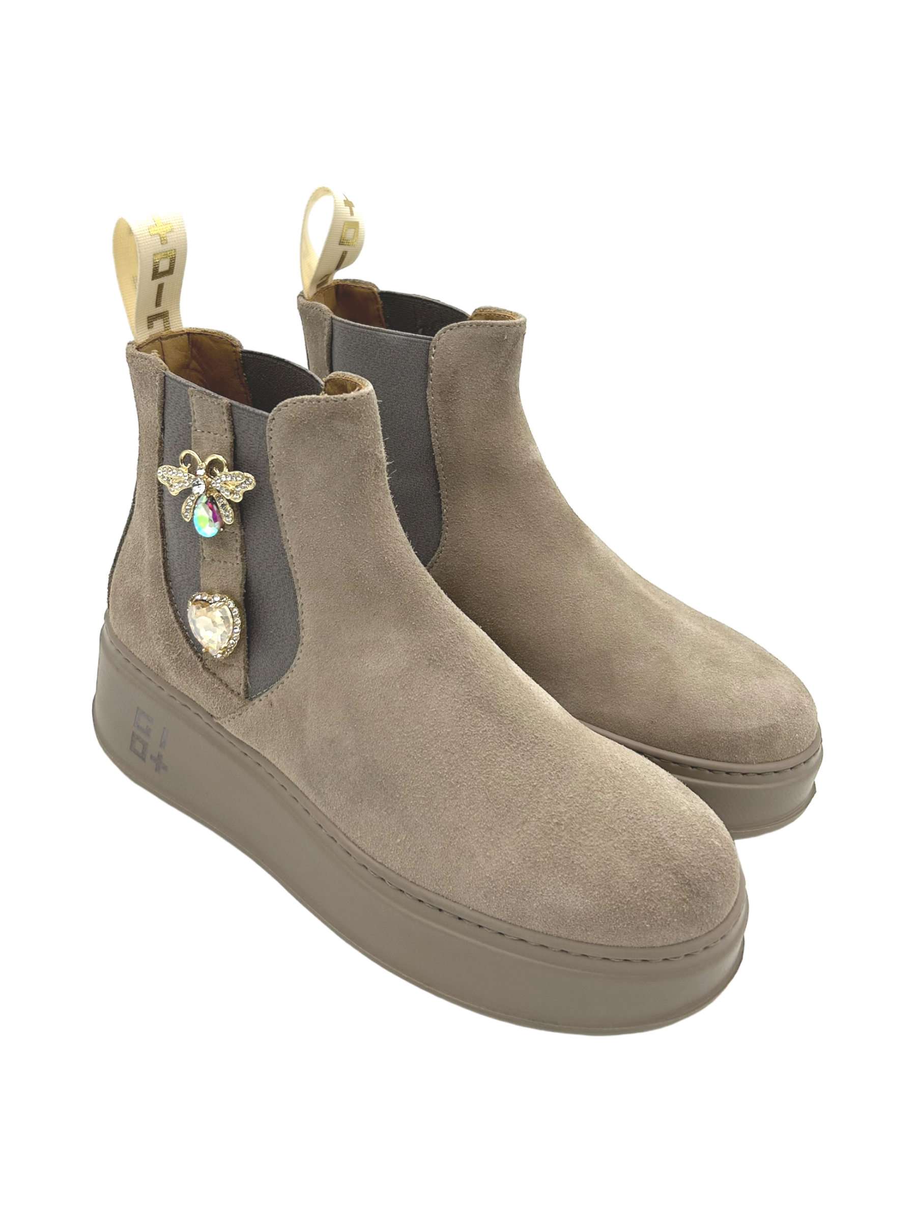 Stivaletto camoscio donna GIO+ Combi Tortora - PIADA 04G -