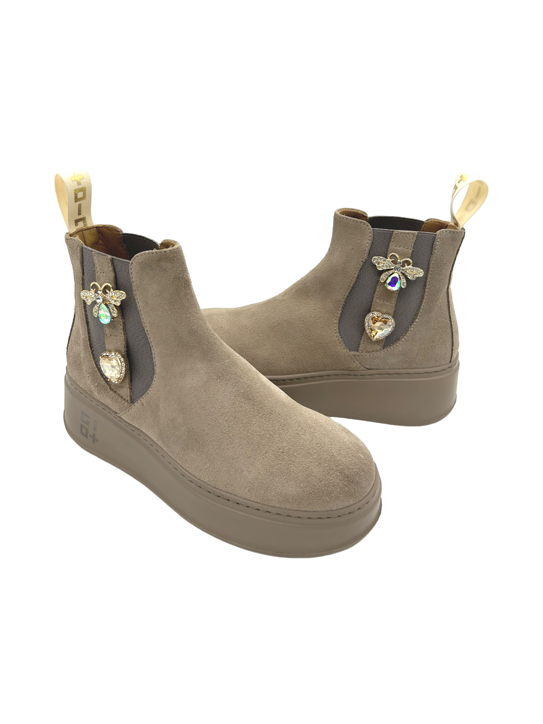 Stivaletto camoscio donna GIO+ Combi Tortora - PIADA 04G -