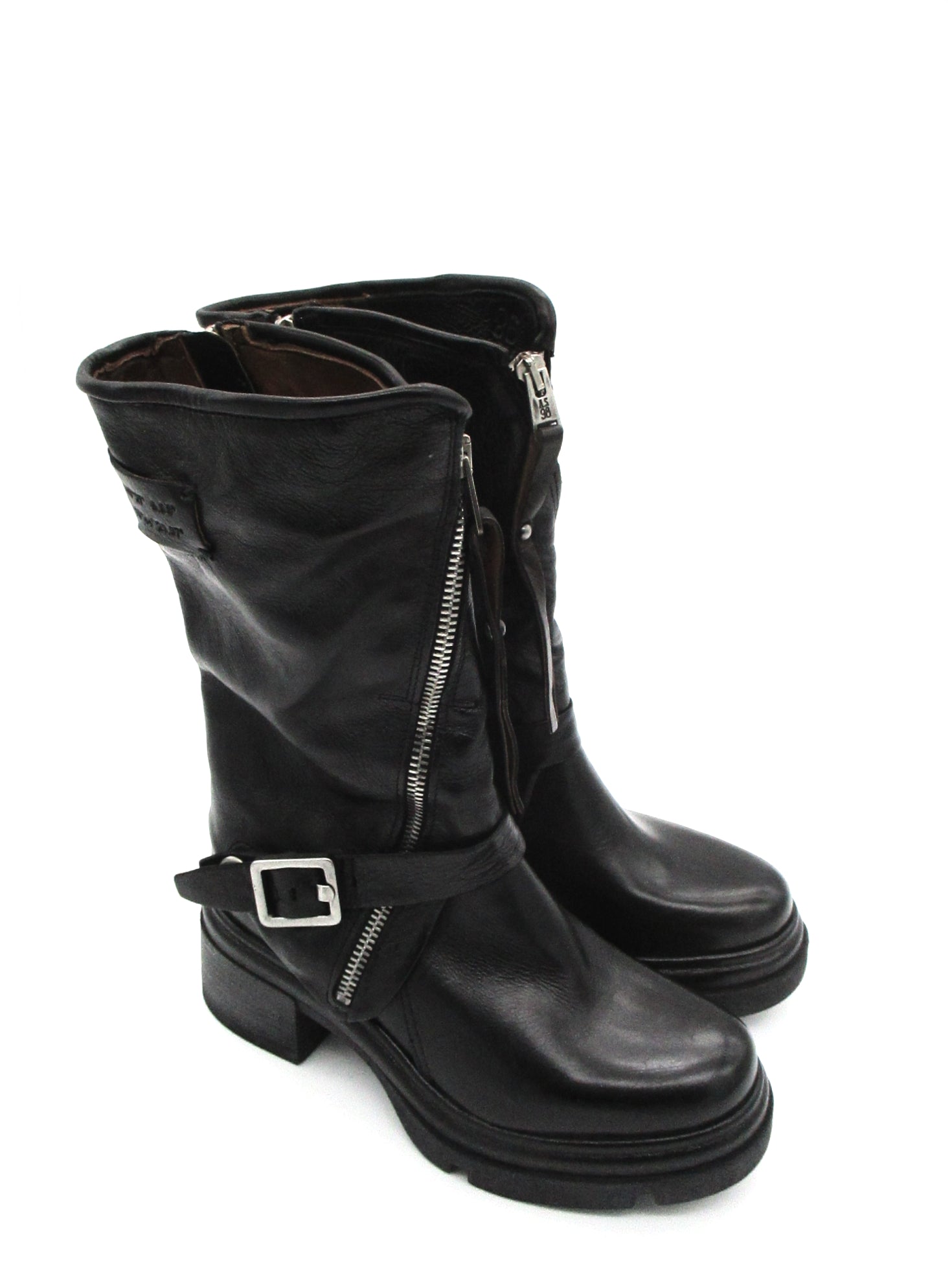 Stivaletto pelle donna AS98 Black  - A89215 -