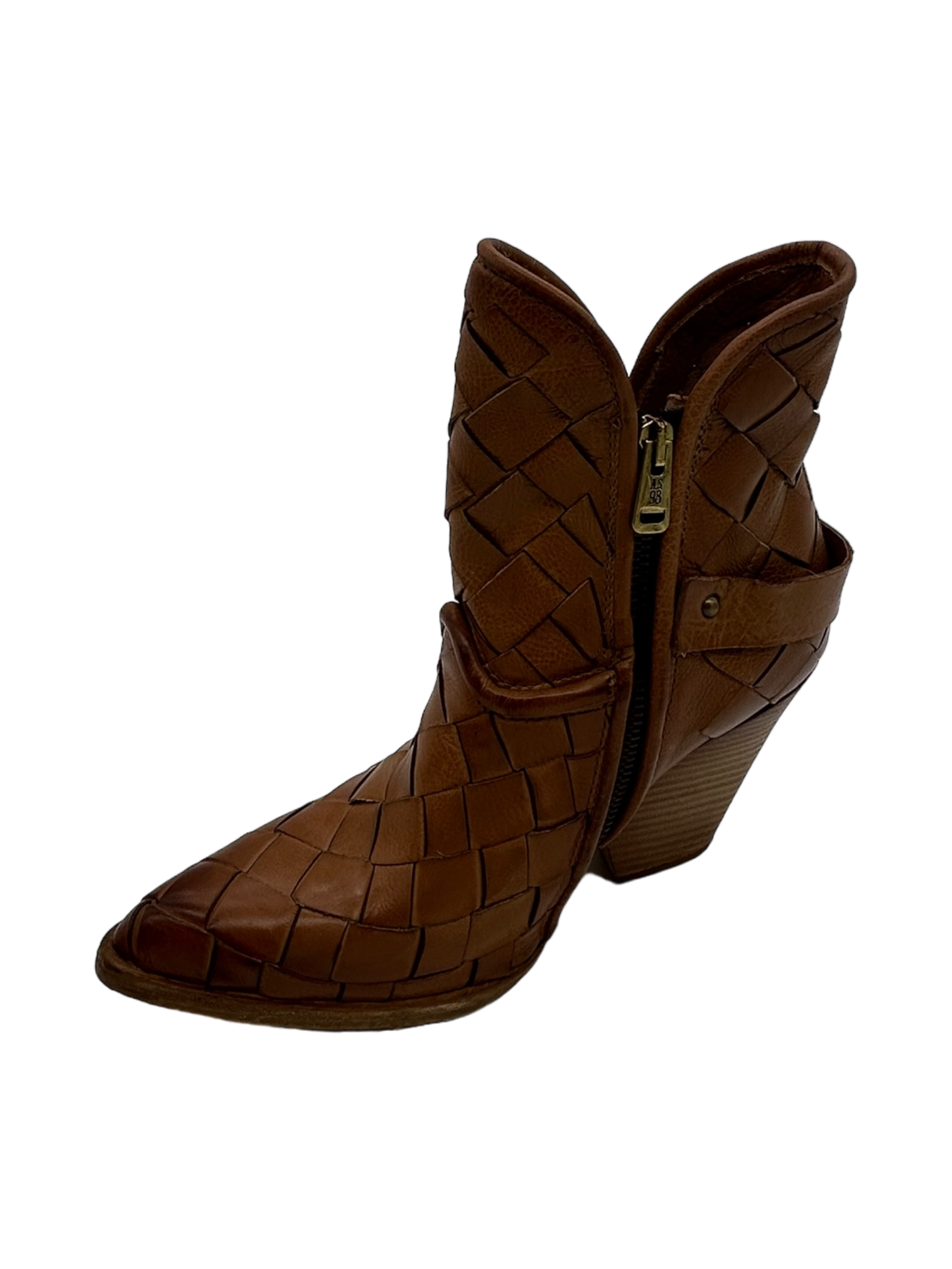 Stivaletto pelle donna AS98 Camel - B65204 -