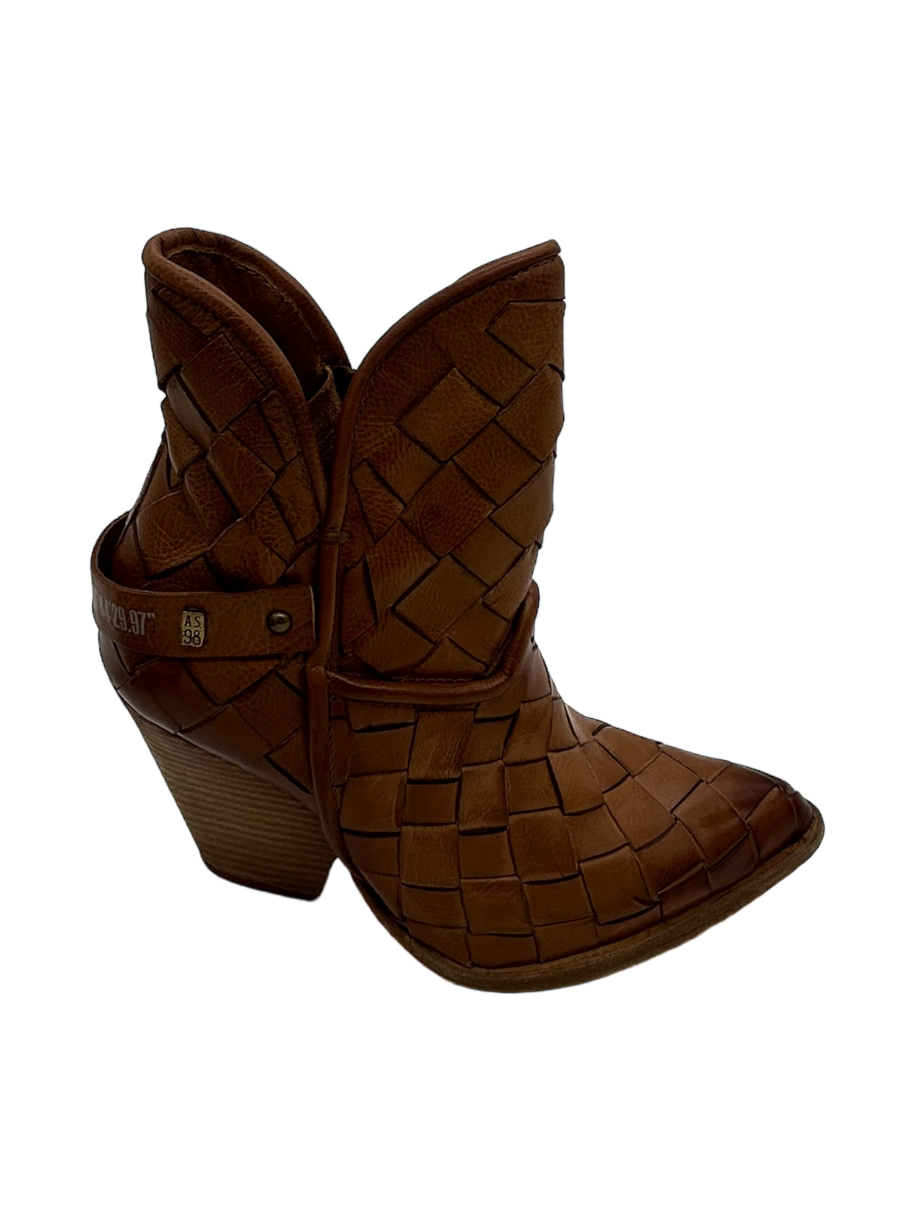 Stivaletto pelle donna AS98 Camel - B65204 -