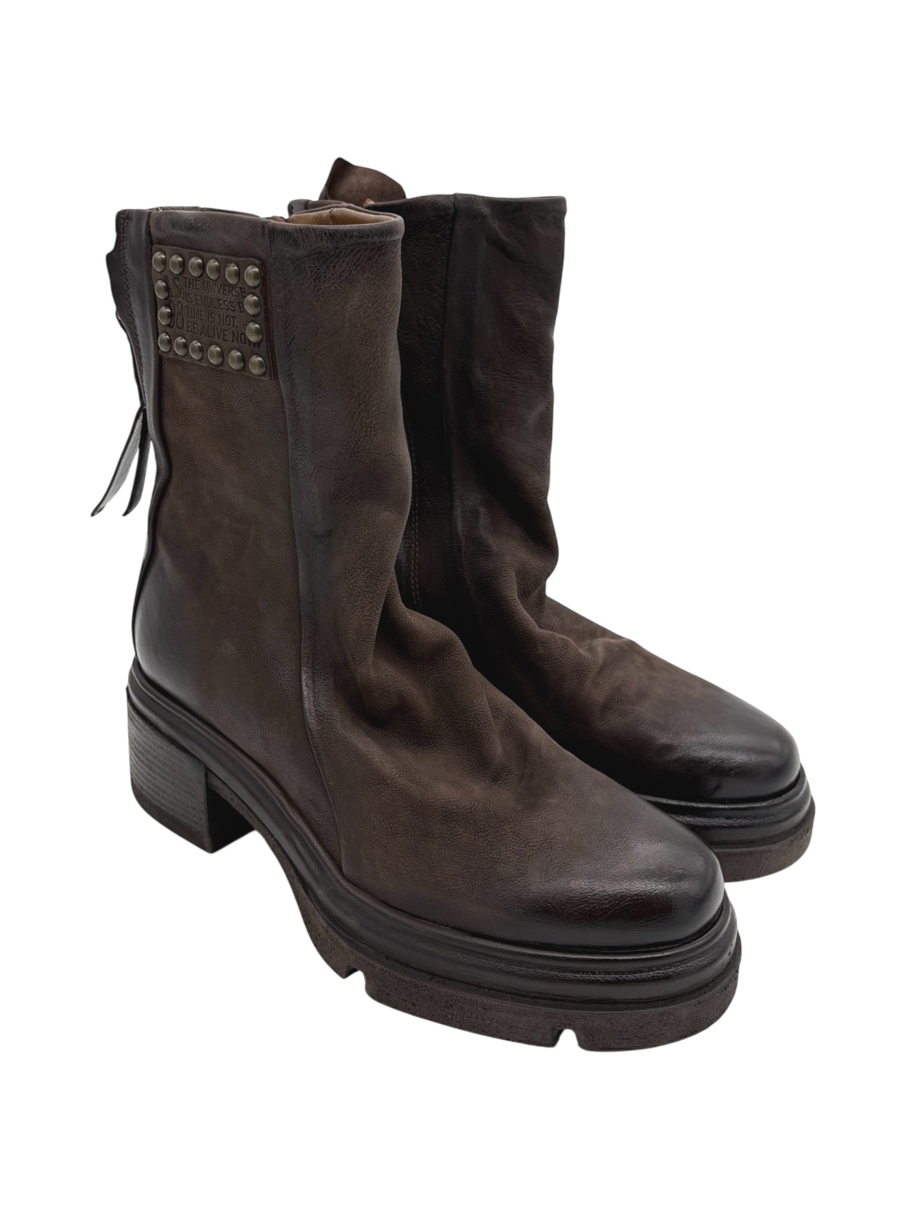 Stivaletto pelle donna AS98 Ebano - A89227-